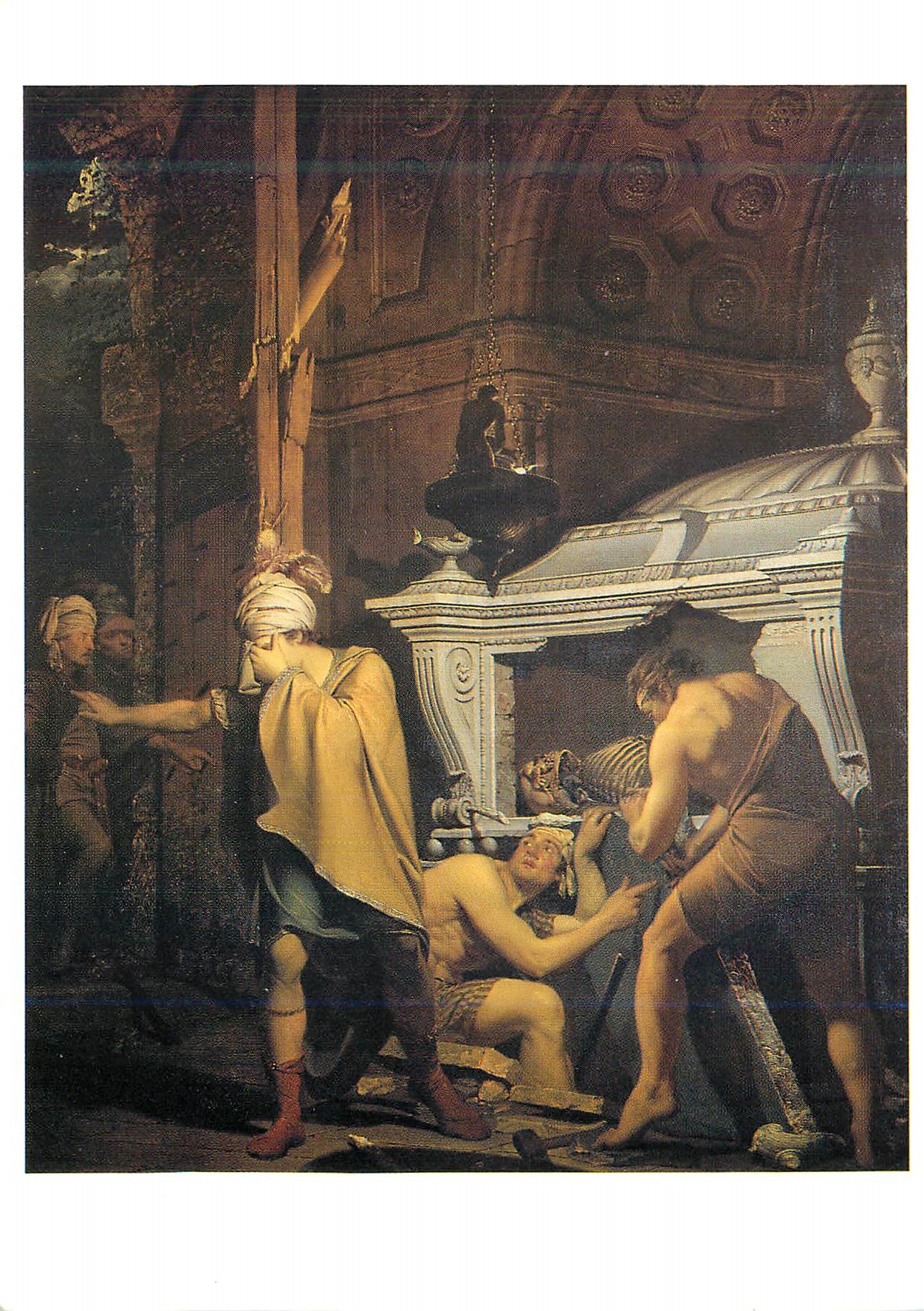CPM  Grand Palais Joseph Wright of Derby 1734 1797 Miravan Ouvrant le Tombeau de ses Ancetres