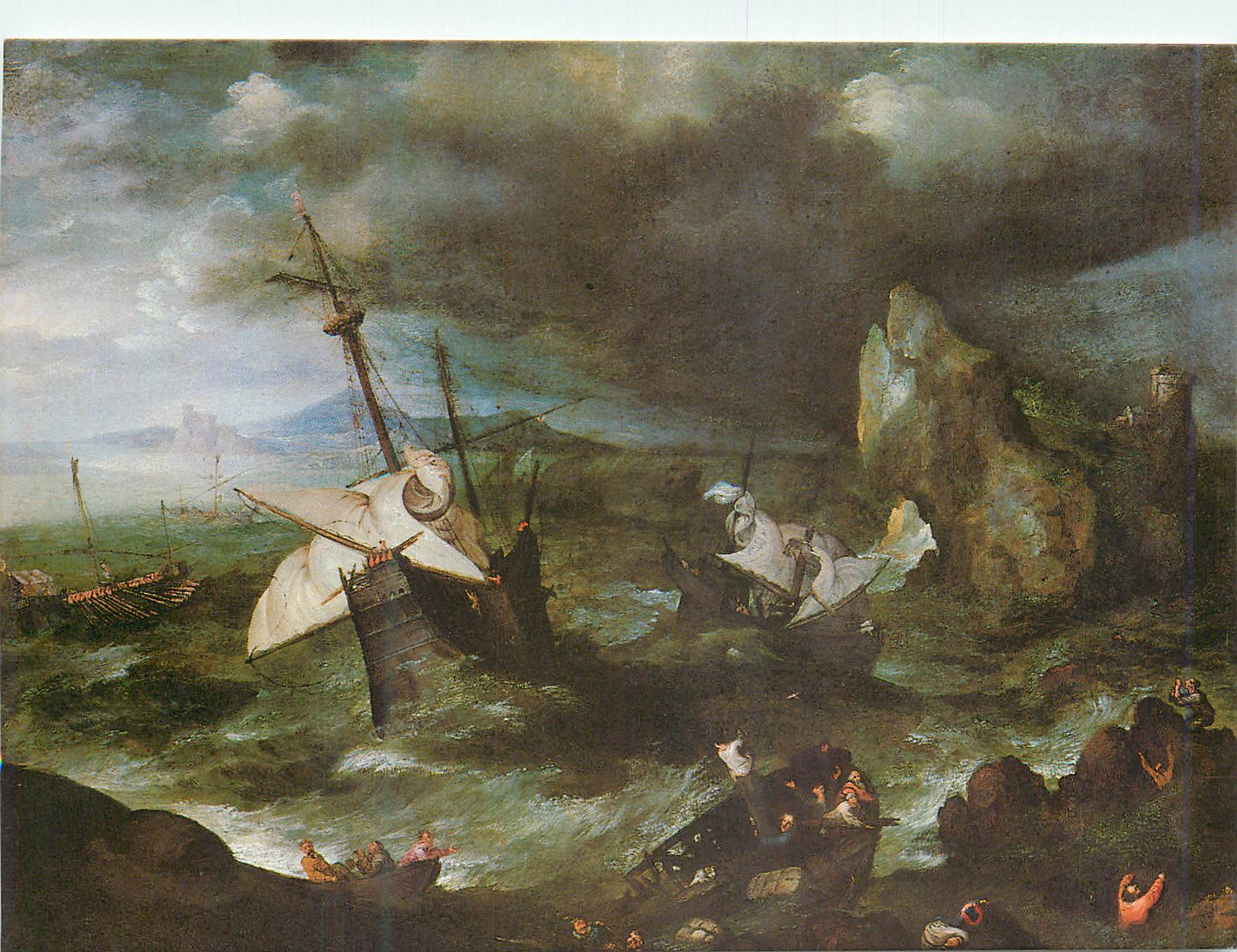 CPM Jan Brueghel 1568 1625 Seesturm mit Schiffbruchigen