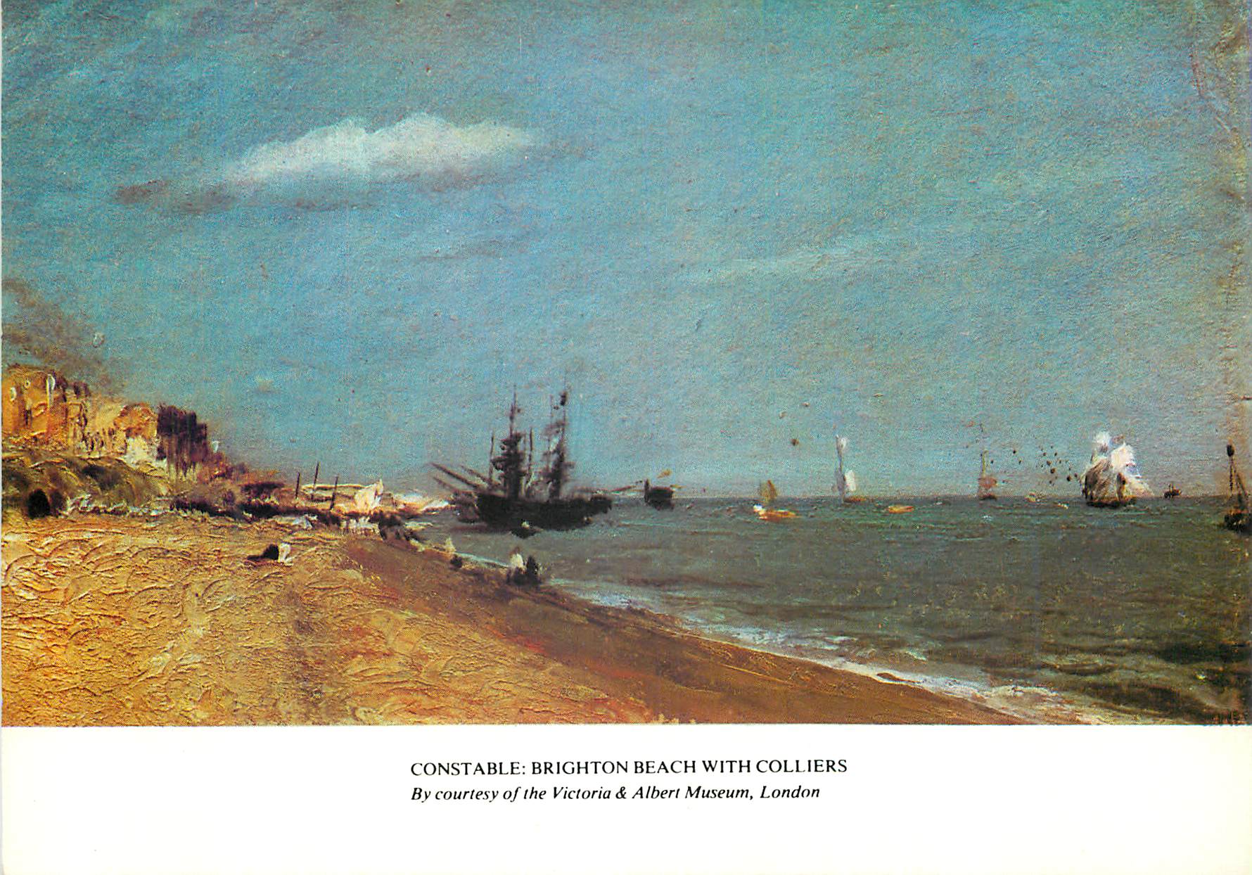 CPM Victoria and Albert Museum London Oil on Paper Brighton Beach with Colliers John Constable