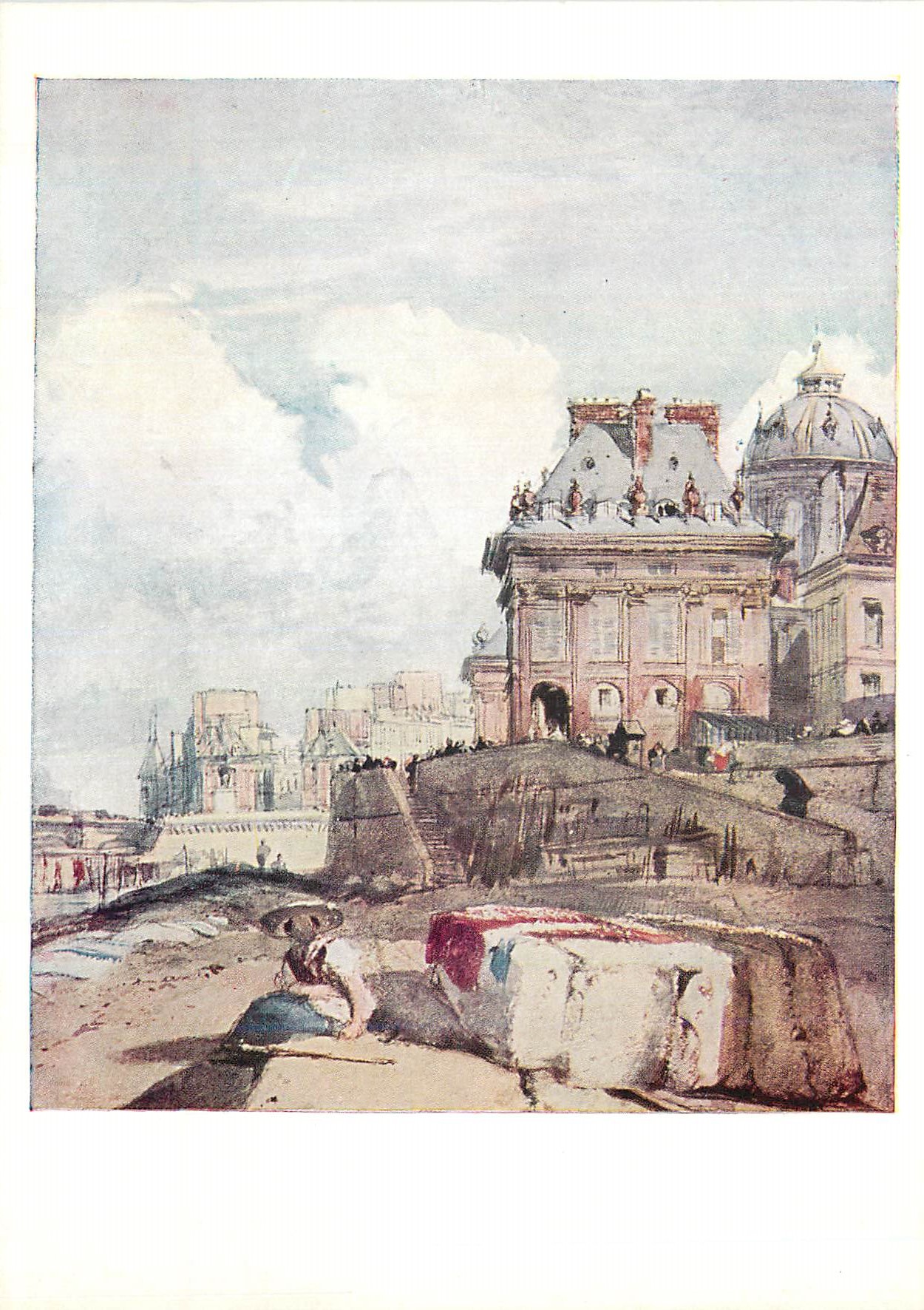 CPM British Museum The Quais and Institut Paris R P Bonington (1802 1828)