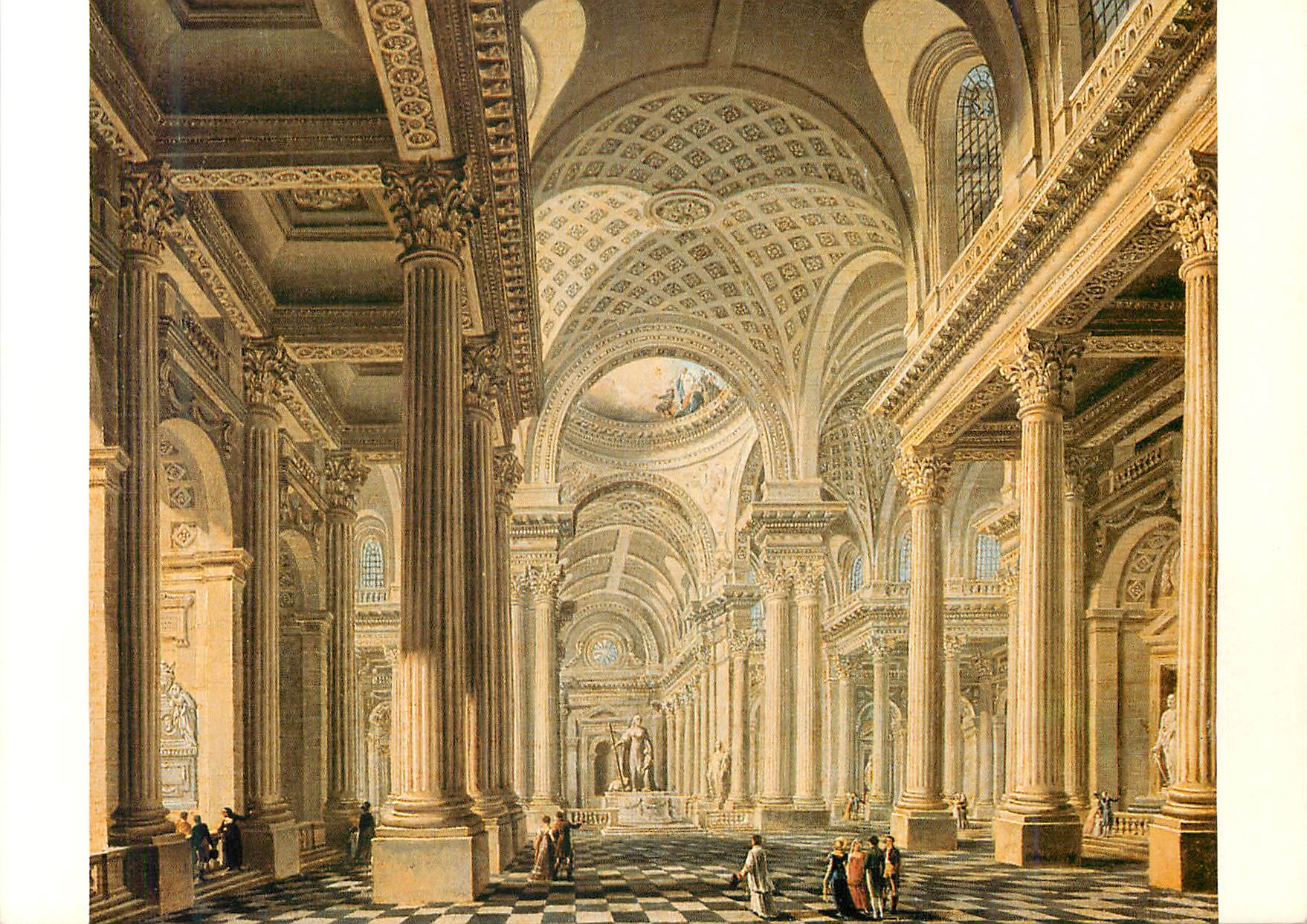 CPM Musee Cornavalet Paris Pierre Antoine de Machy (1722 1807) Vue Interieure de l'Eglise Sainte Madeleine