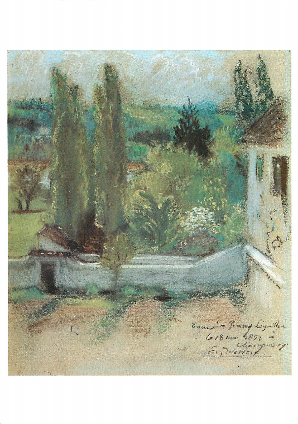 CPM Louvre Departement des Arts Graphiques Eugene Delacroix Jardin de la Maison de Delacroix a Champrosay
