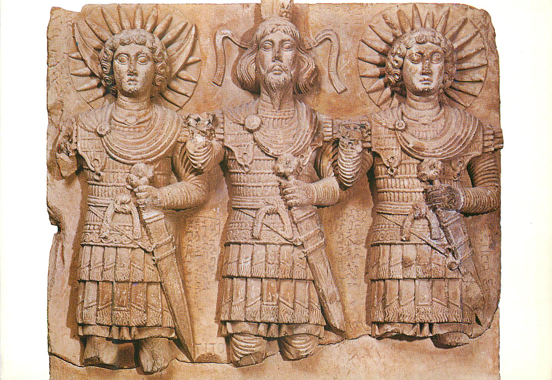 CPM Paris Musee du Louvre Relief Mythologique Maitre de Cieux entre les Dieux de la Lune et du Soleil