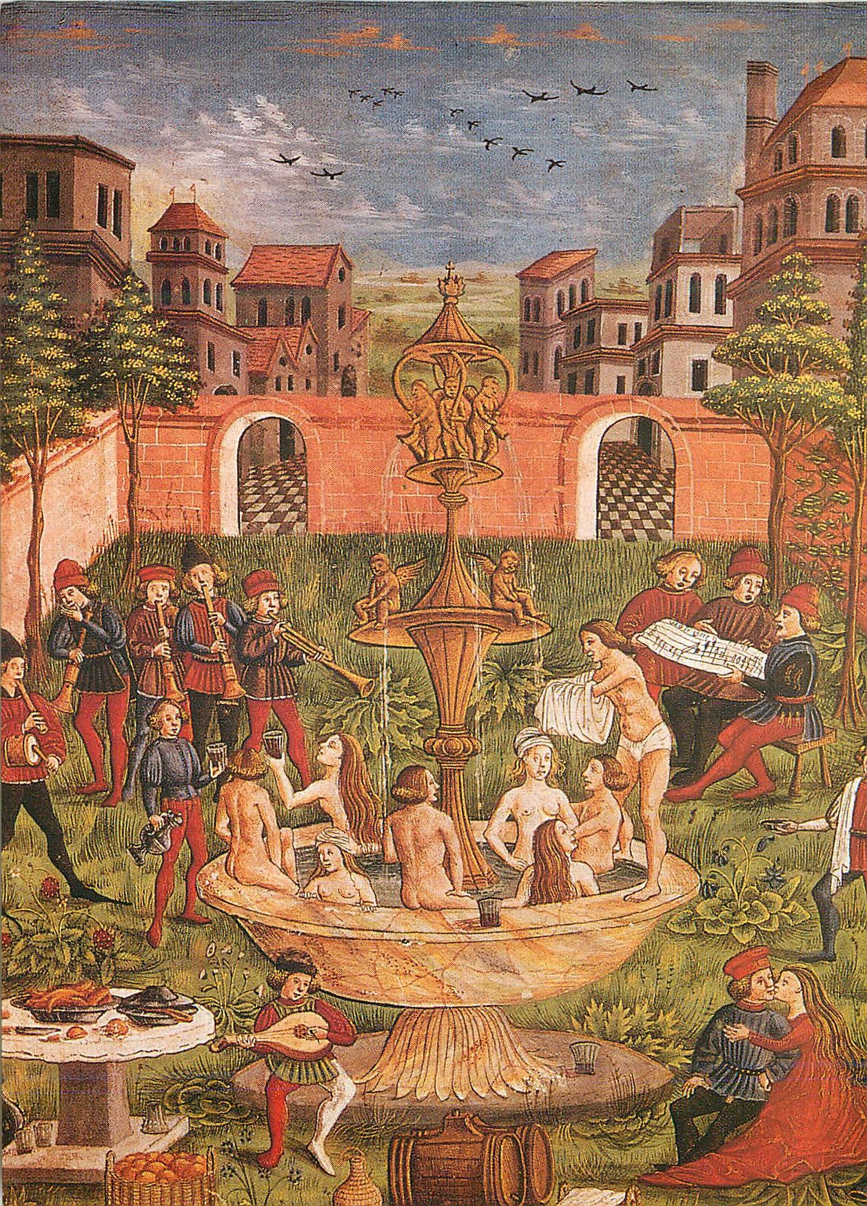 CPM Le Jardin d'Amour Enluminure Italienne Peintre Italien