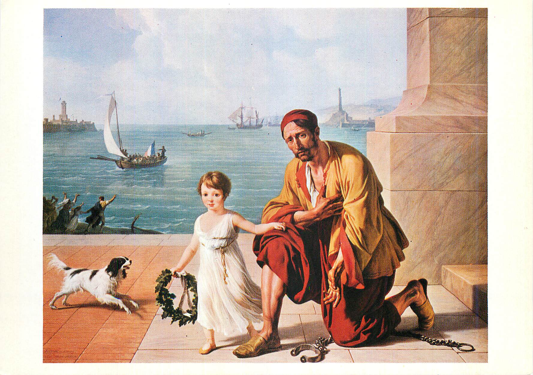 CPM Paris Grand Palais Exposition de David a Delacroix Allegorie de la Liberation des Esclaves d'Alger par Jerome Bonapa