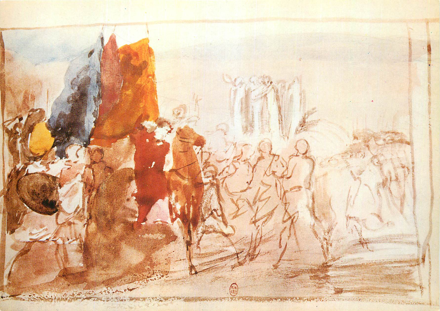CPM Bibliotheque National Estampes Edgar Degas