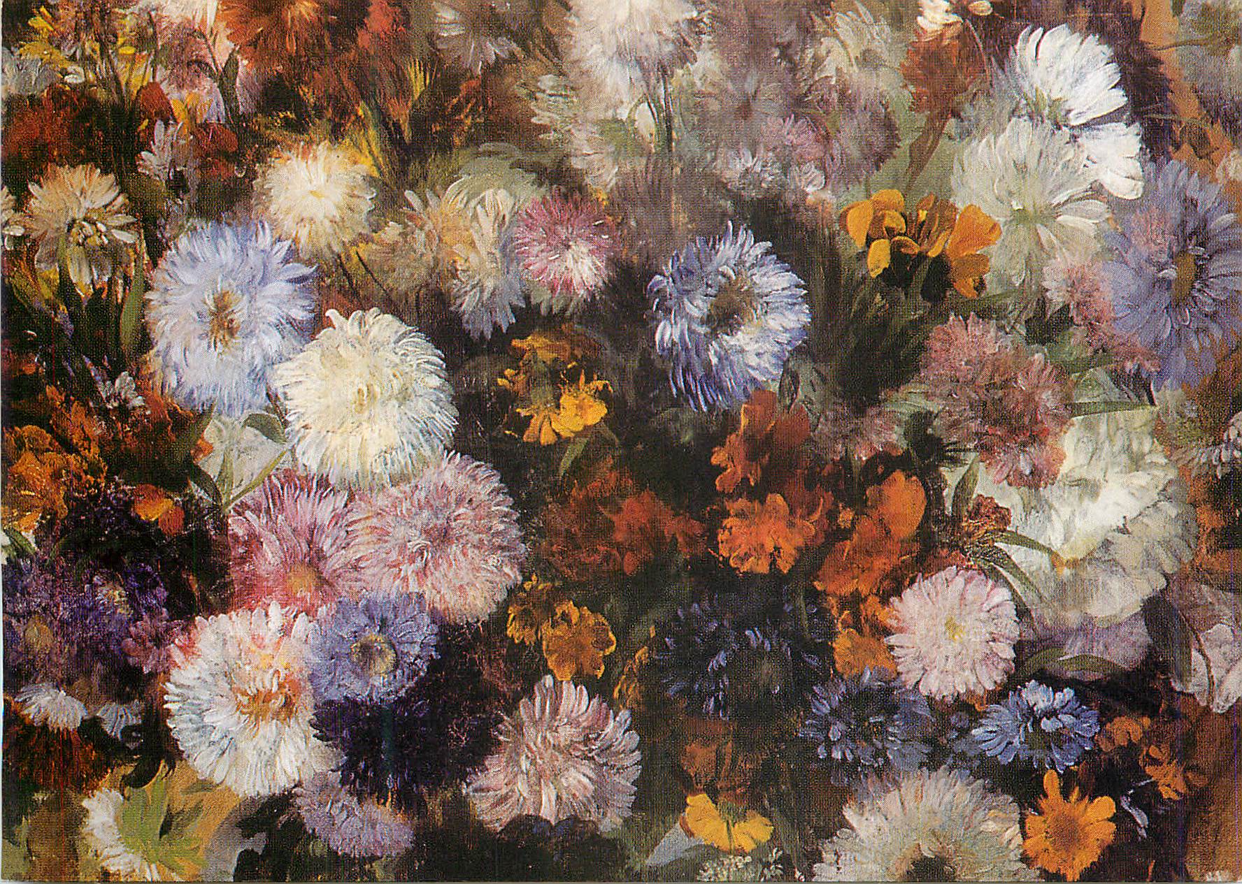 CPM New York The Metropolitan Museum of Art Edgar Degas (1834 1917) Femme aux Chrysanthemes