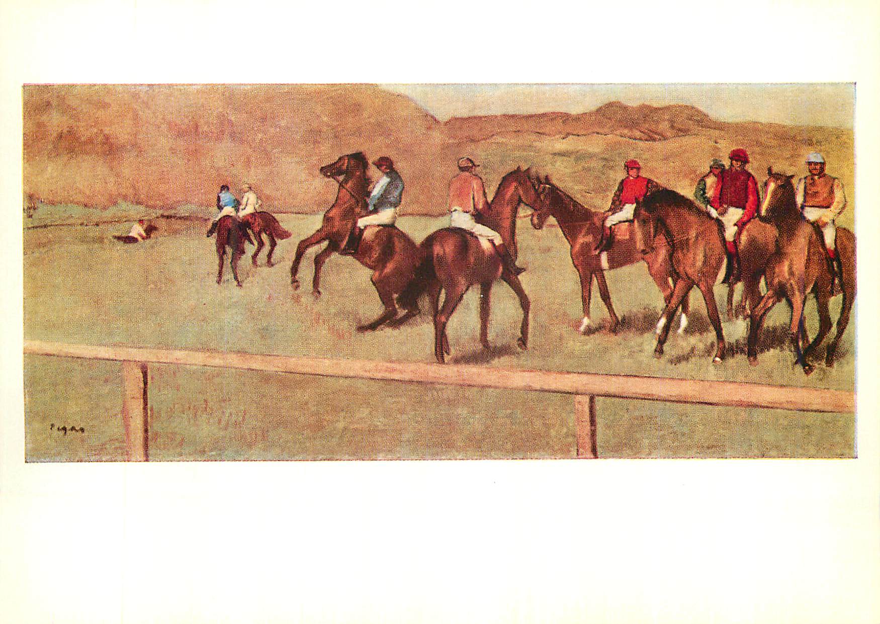 Course de chevaux — paysage aride — Pegas