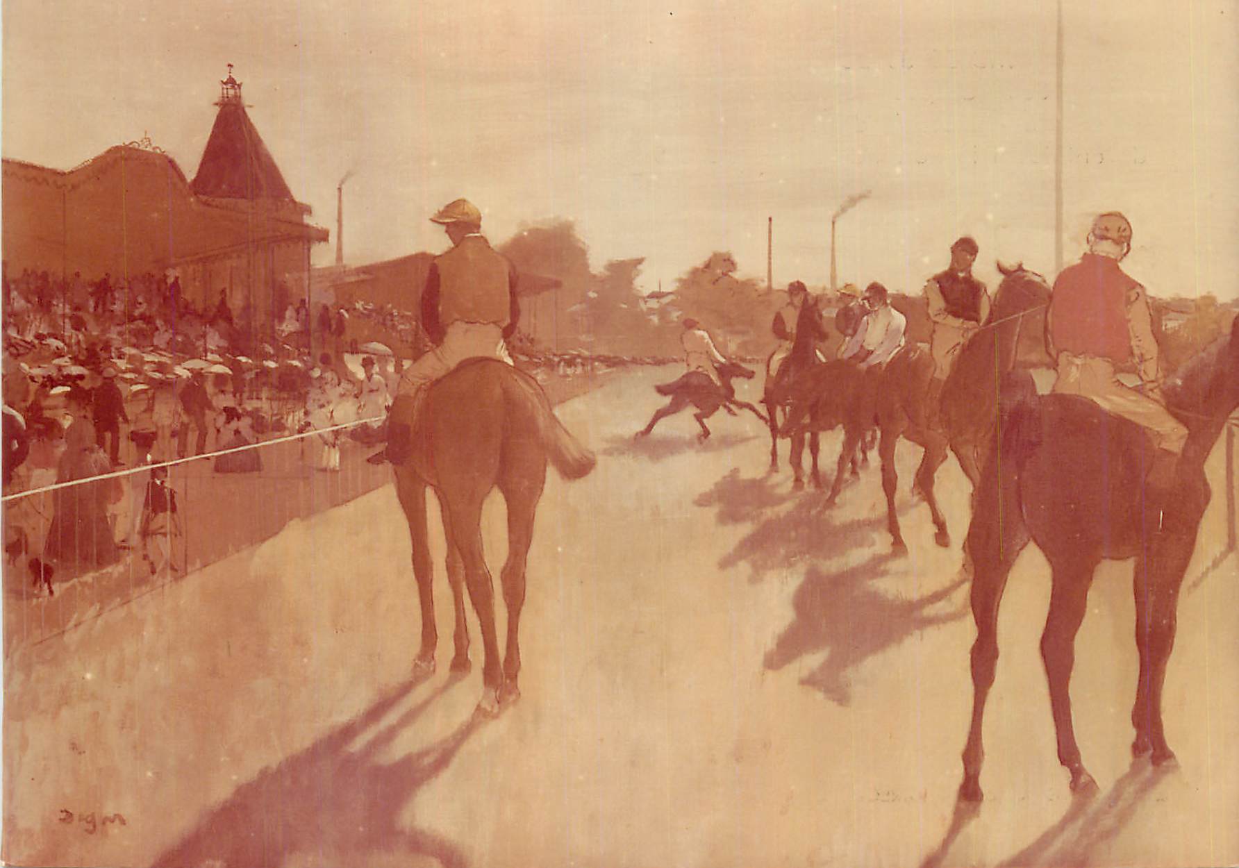 CPM Musee du Louvre Salle du Jeu de Paume Chevaux de Course