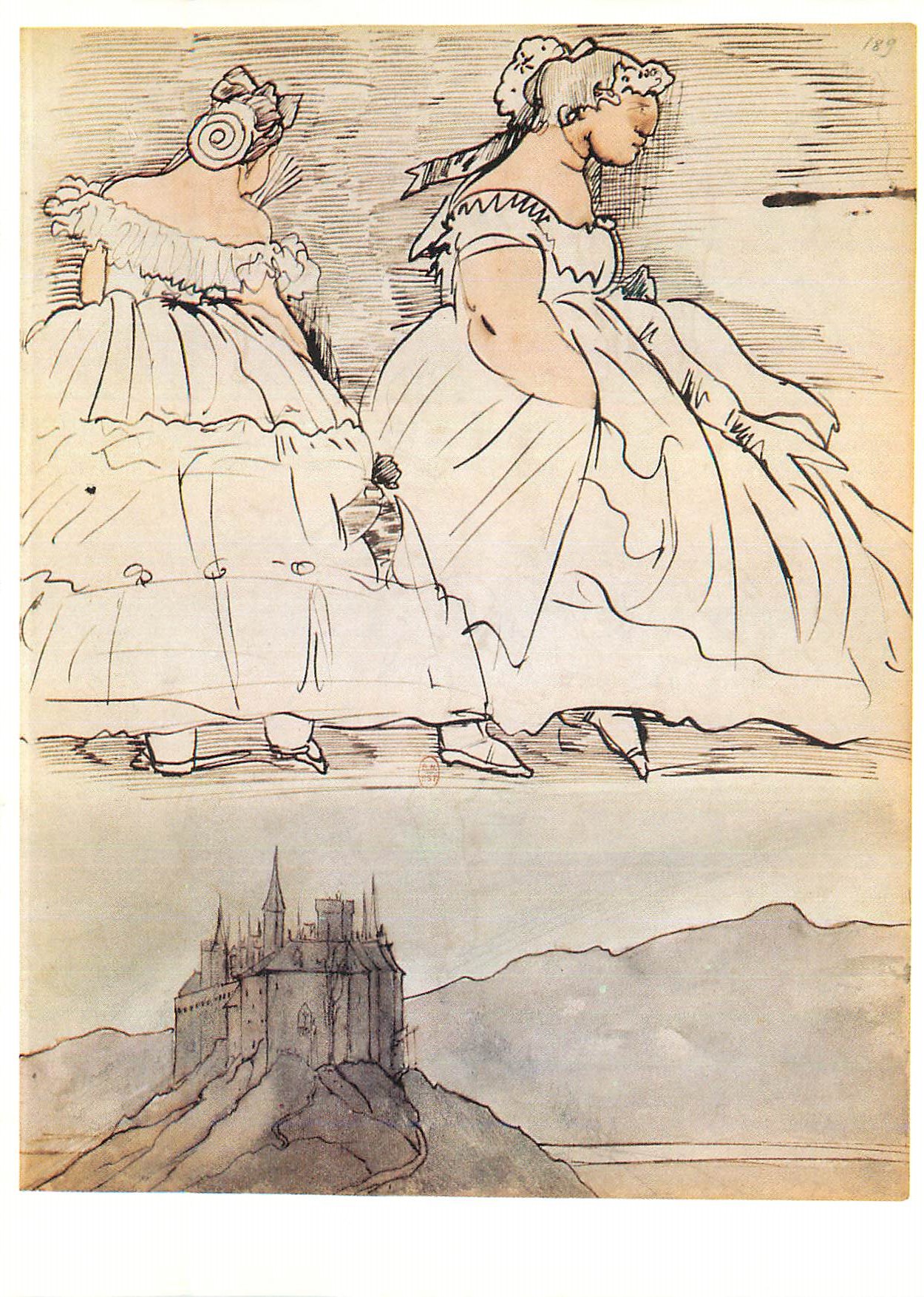 CPM Paris Bibliotheque Nationale Edgar Degas Encre Brune et Lavis