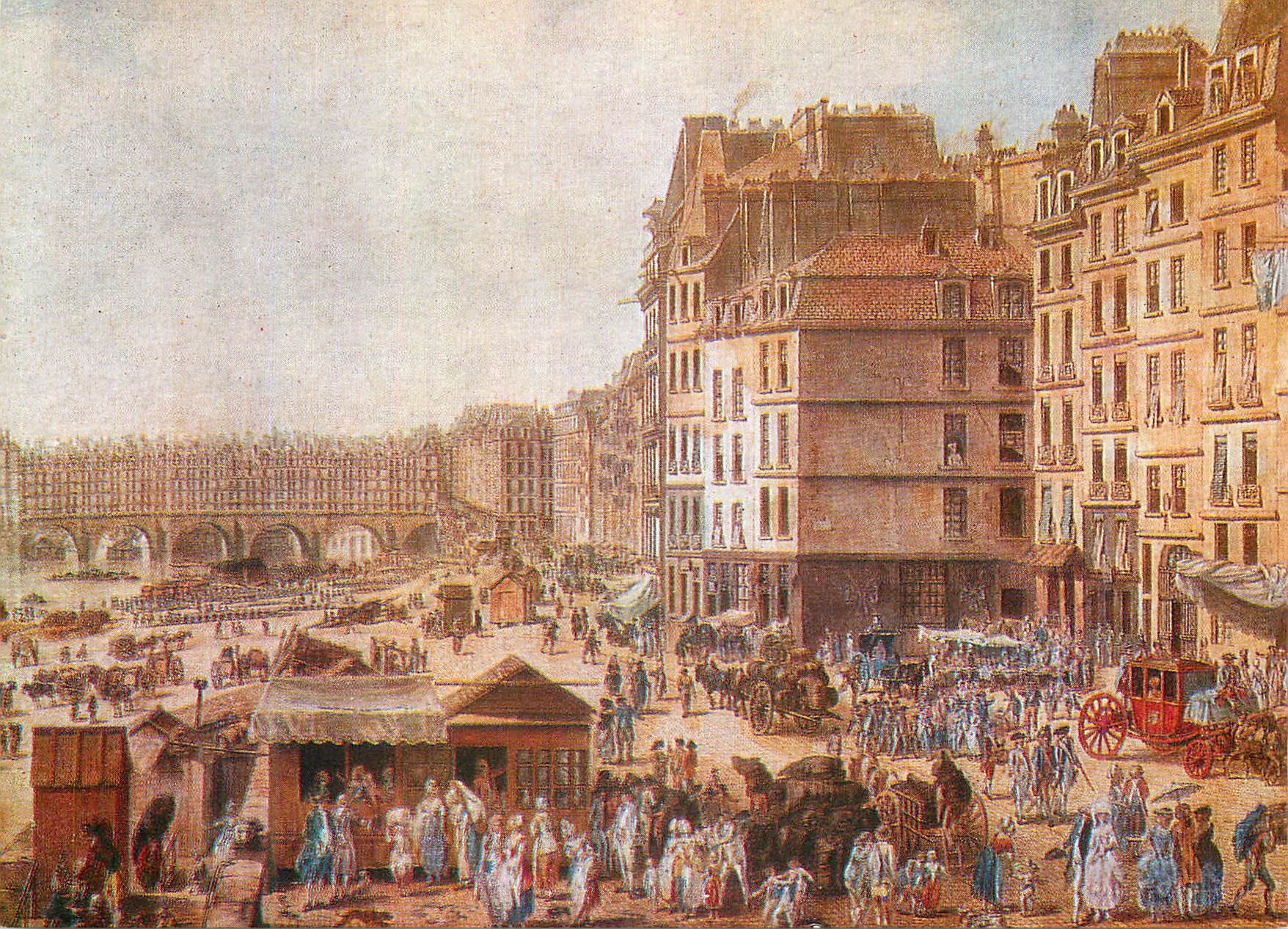 CPM Louis Nicolas de Lespinasse (1734 1808) Les Quais du Port au Ble Wheat Port