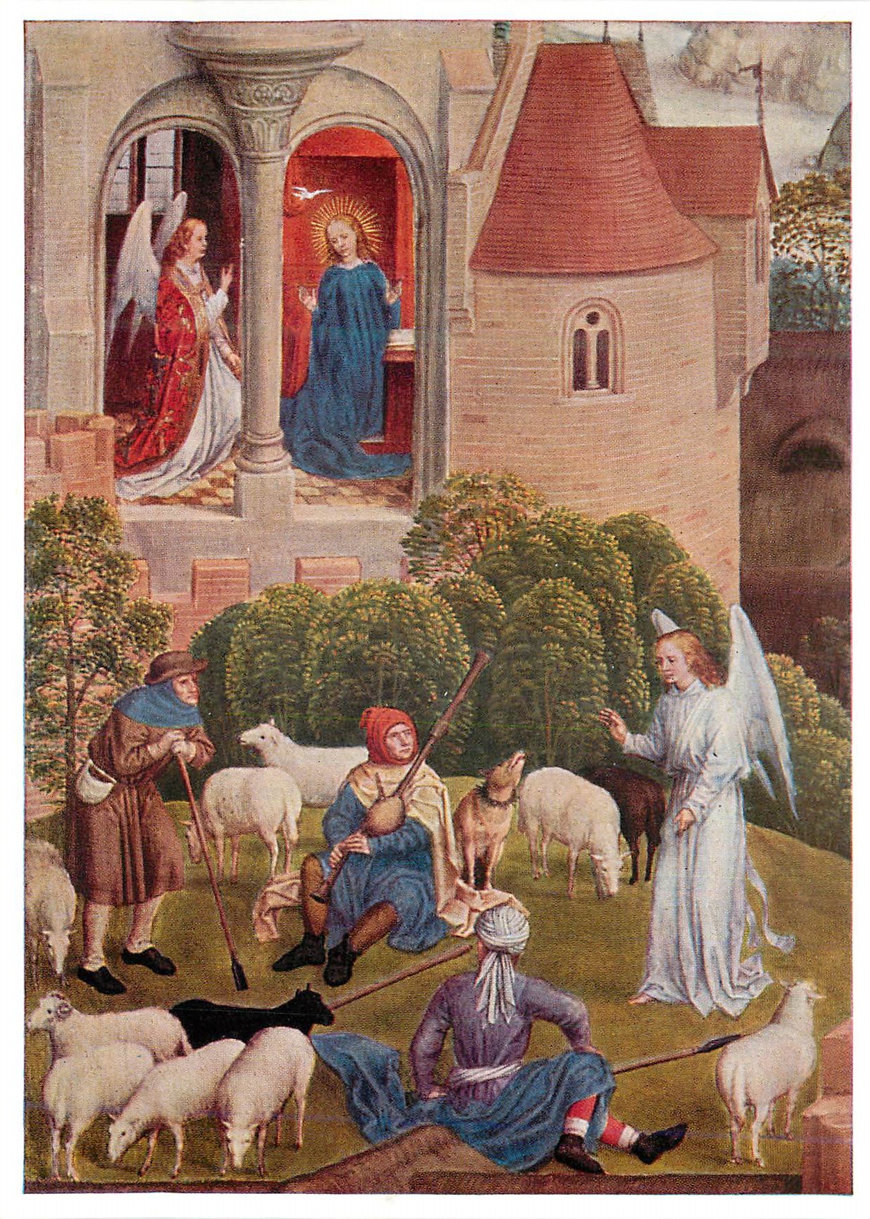 CPM Hans Memling (um 1433 1494) Verkundigung an Maria und die Hirten