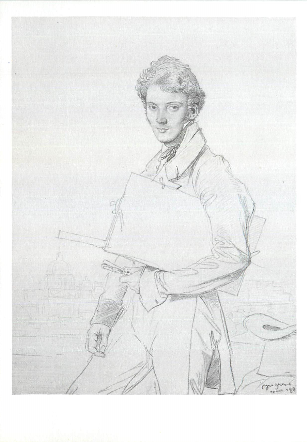 CPM Musee Bonnat Bayonne Ingres Portrait de l'Architecte Le Sueur