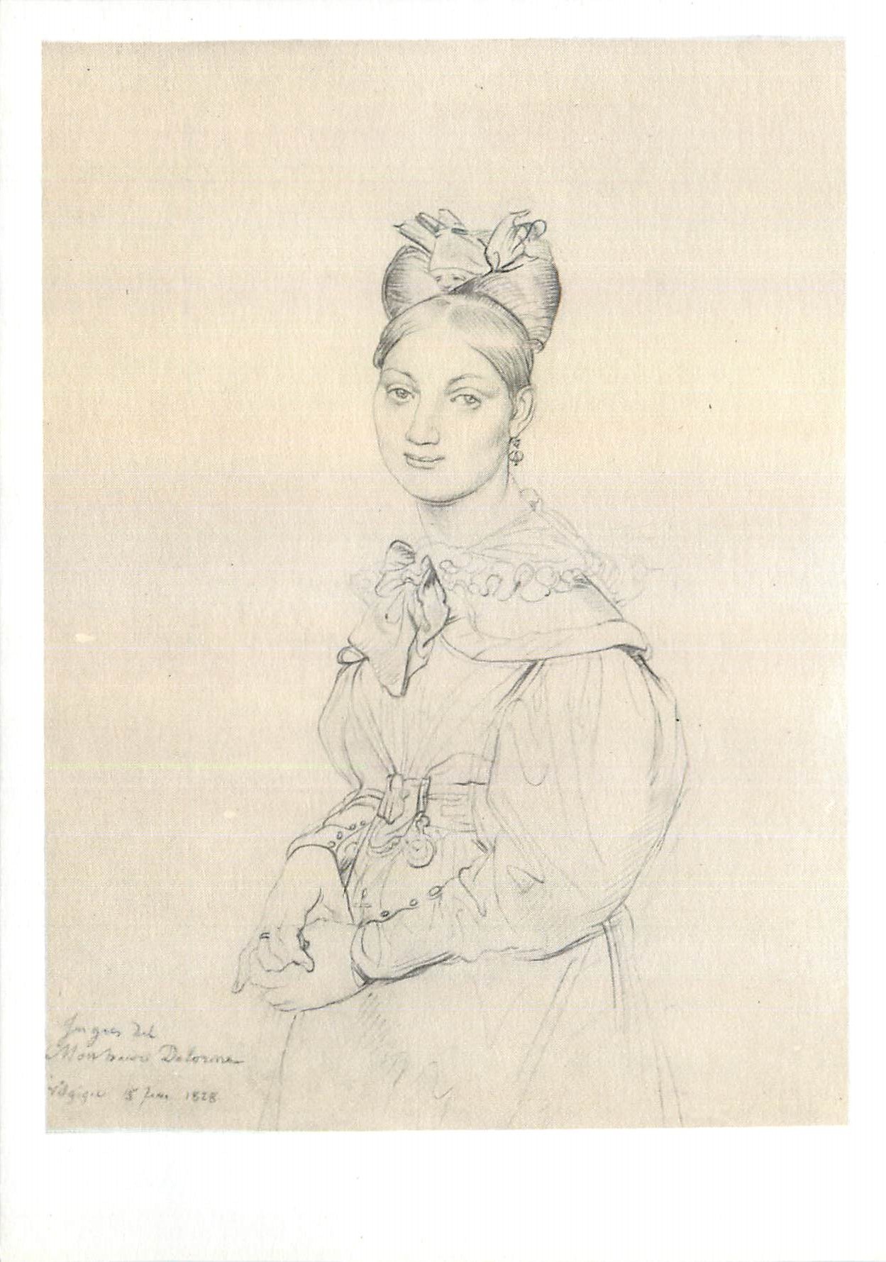 CPM Musee du Louvre Paris Ingres Portrait de Mlle Boimard 1828