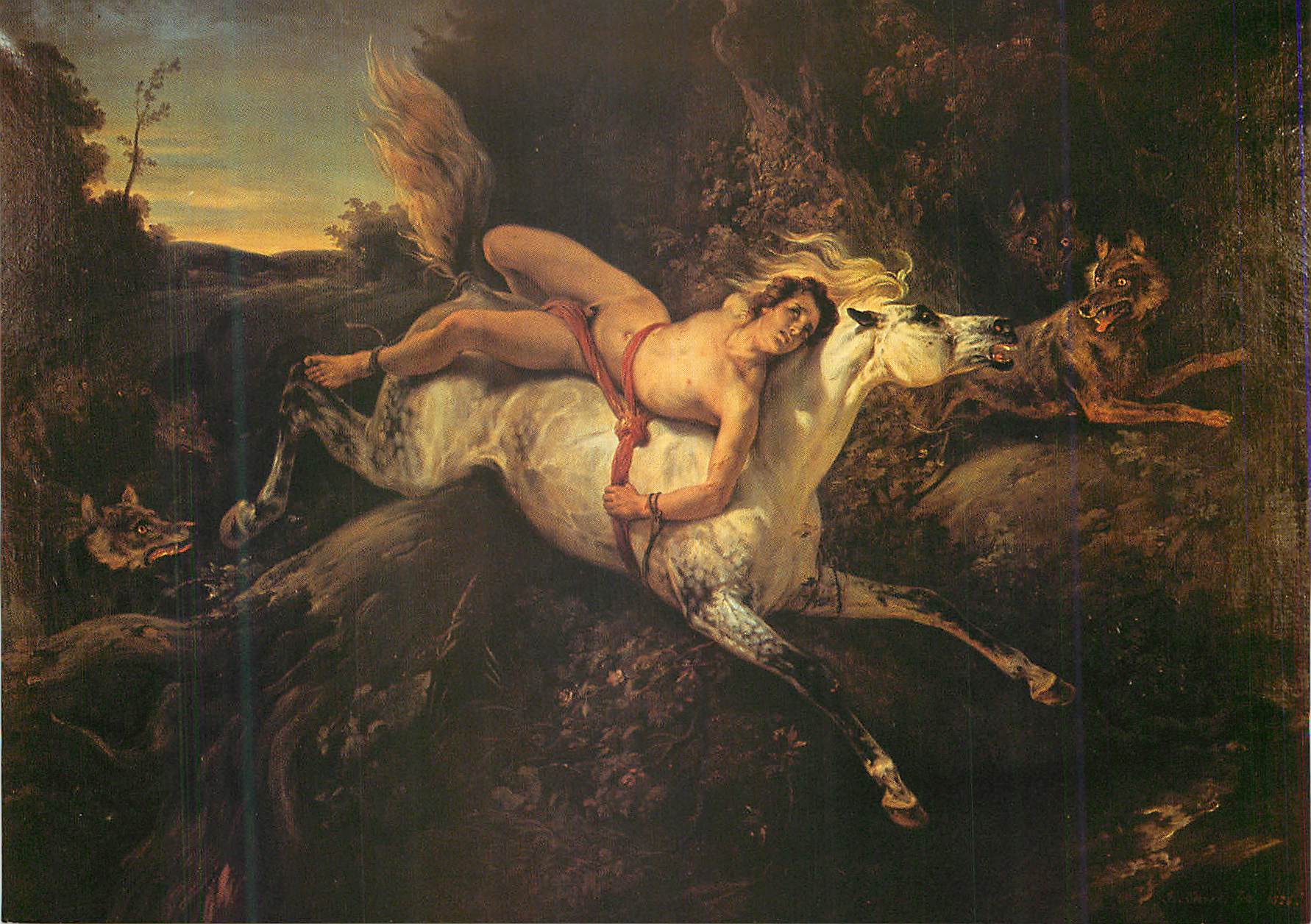 CPM Avignon Musee Calvet Horace Vernet 1789 1863 Mazeppa et les Loups 1826