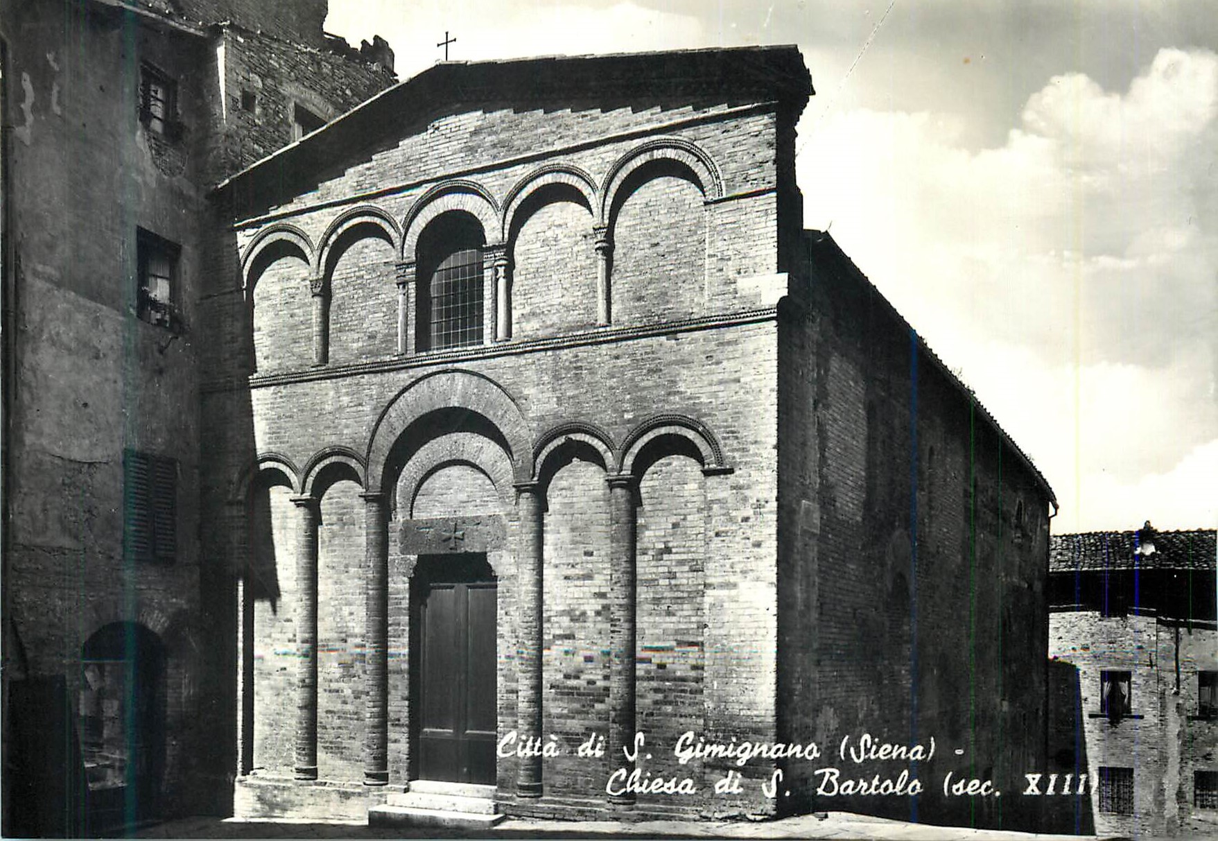 CPM Citta Di S Gimignano (Siena) Eglise de St Bartole (XIIIe siecle)