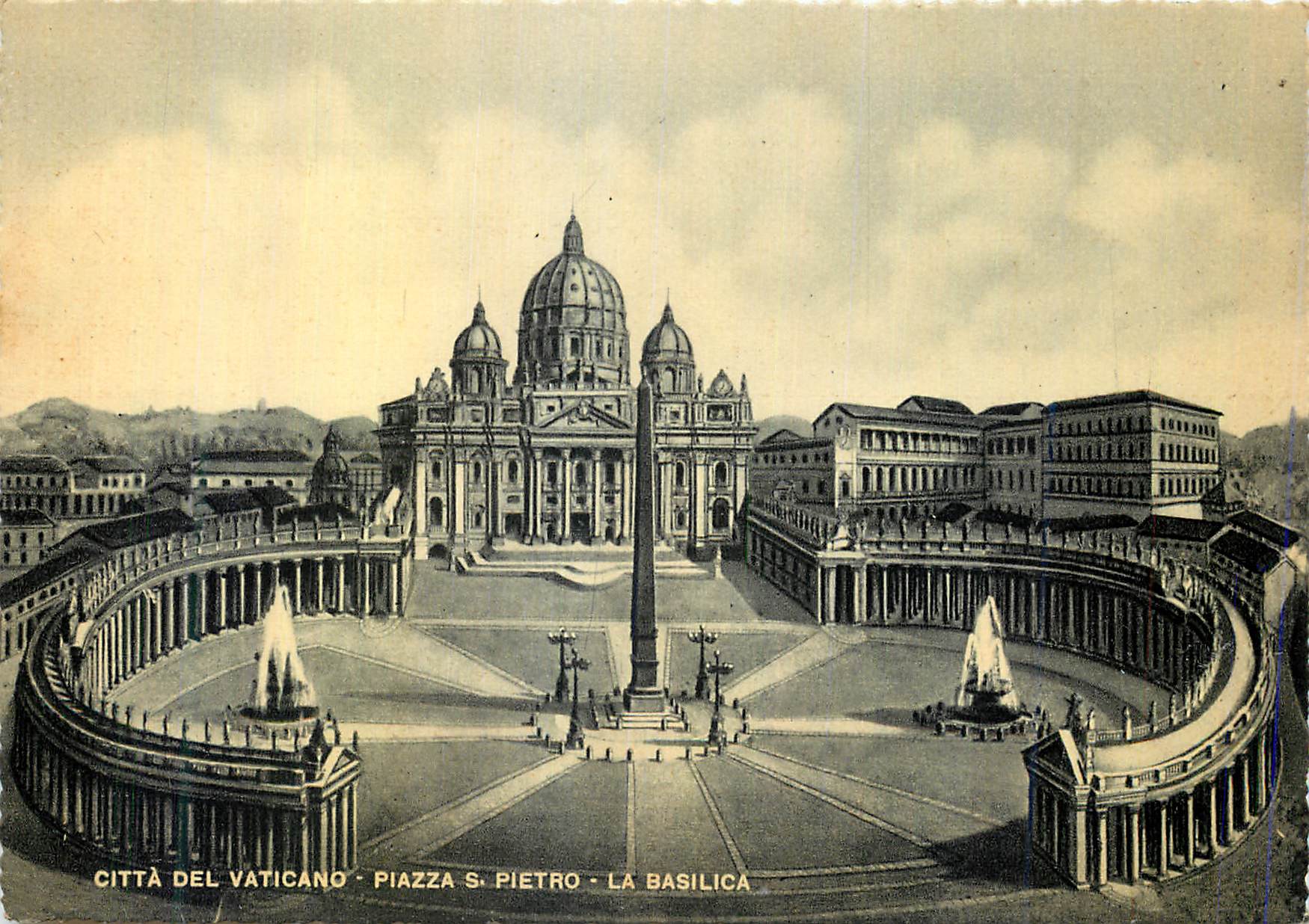 CPM Citta Del Vaticano Place St Pierre et la Basilique
