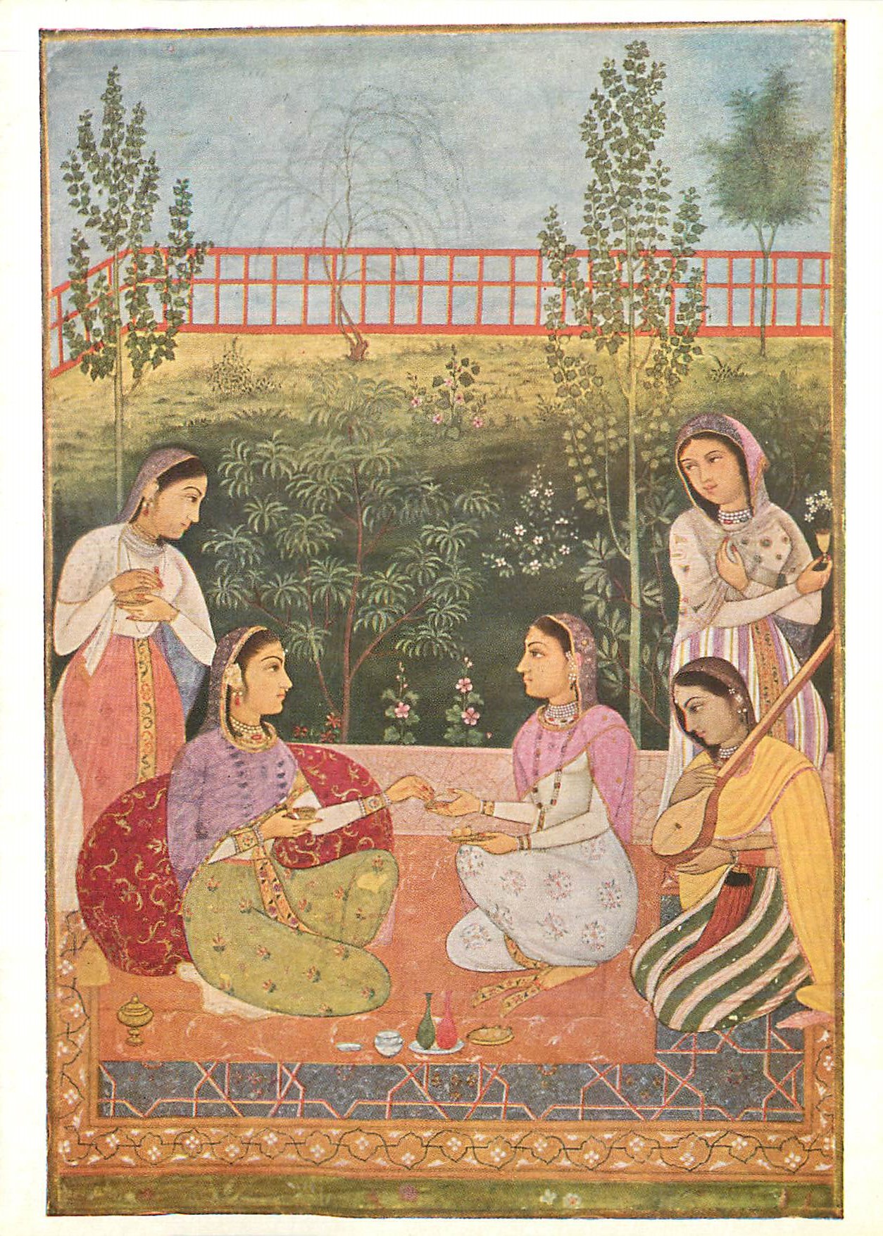CPM Dames du Mogol sur la Terrasse (17e Siecle)