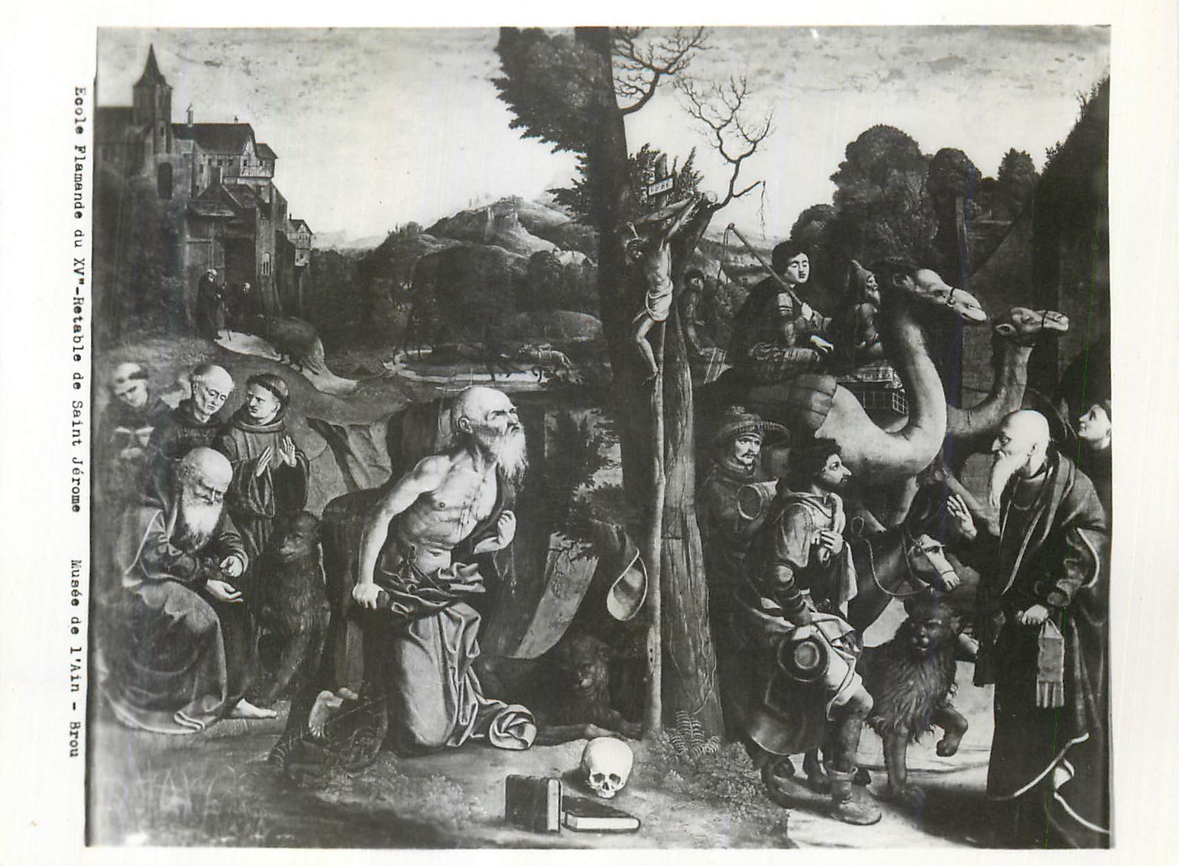 CPM Musee de l'Ain Brou Ecole Flamande du XVe Retable de Saint Jerome 