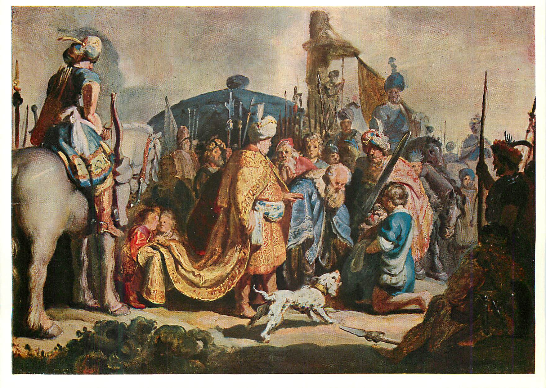CPM Rembrandt Harmensz Van Rijn (1606 1669) David devant le Roi Saul (Kunstmuseum Basel)