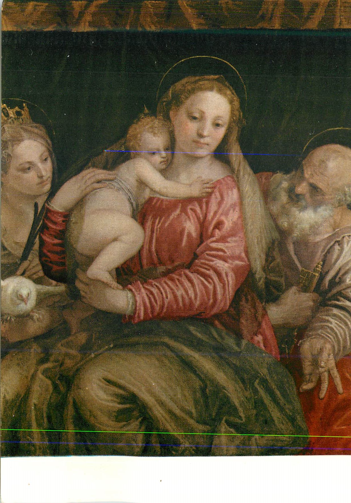 CPM Vicenza la Sainte Vierge avec l'Enfant entre S Agnes et S Pierre