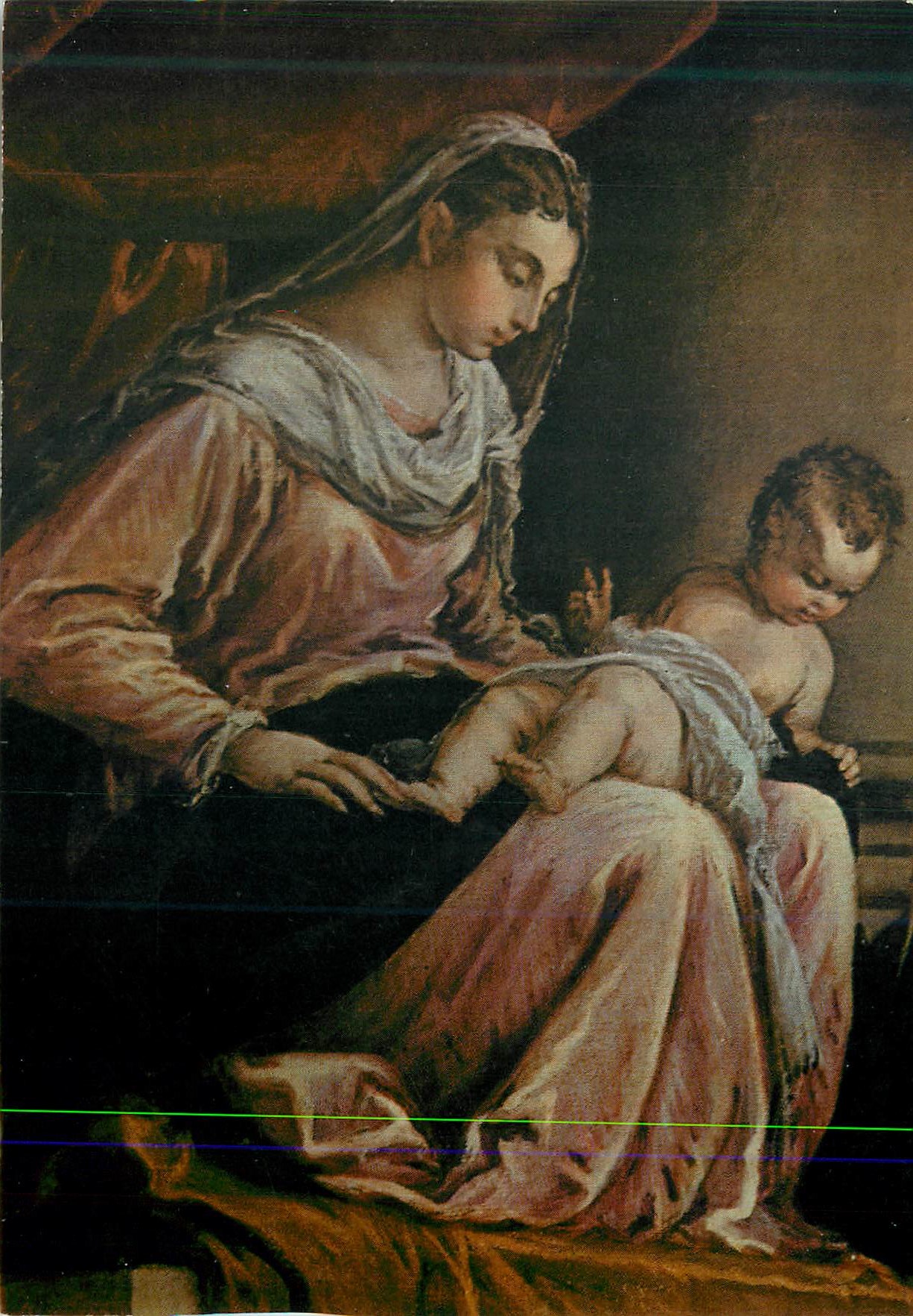 CPM Vicenza Pinacoteca Jacopo Bassano (1510 a 1517) au devant de la Veirge (Detail)