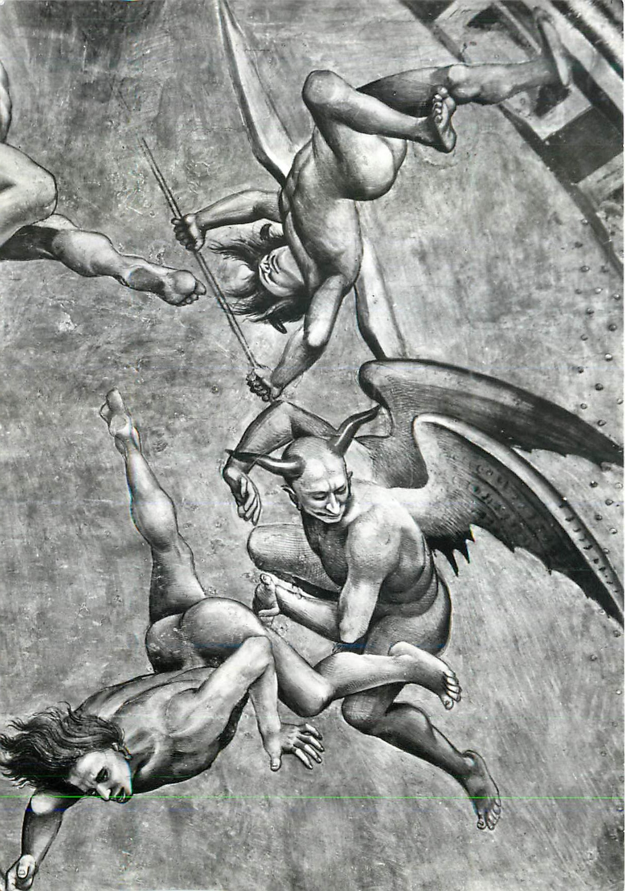 CPM Orvieto Interno Duomo Luca Signorelli (1500) Les Condamnes (Detail)