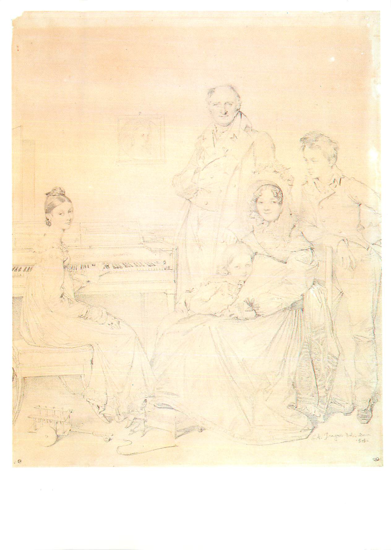 CPM Louvre Ingres la Famille Stamaty