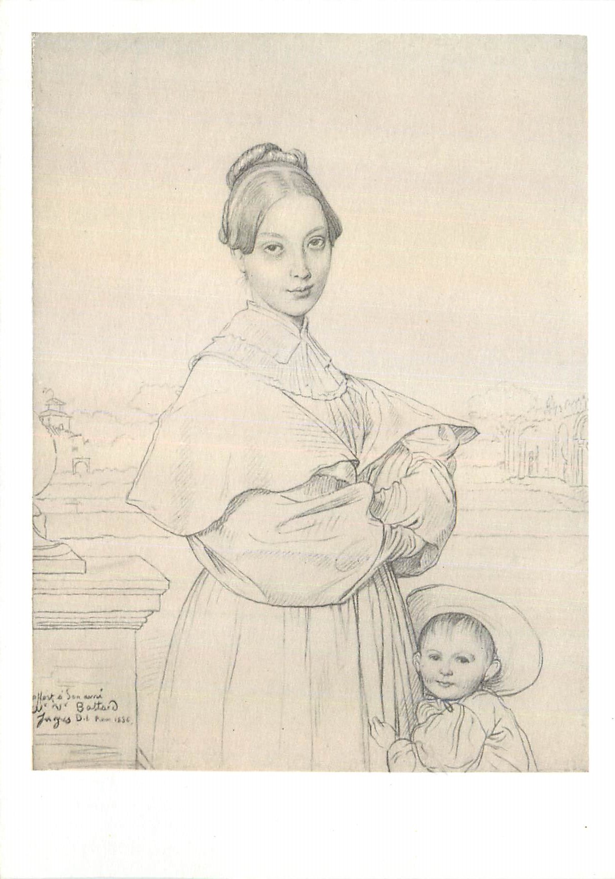 CPM Ingres Portrait de Mme Victor Baltard et de sa Fille