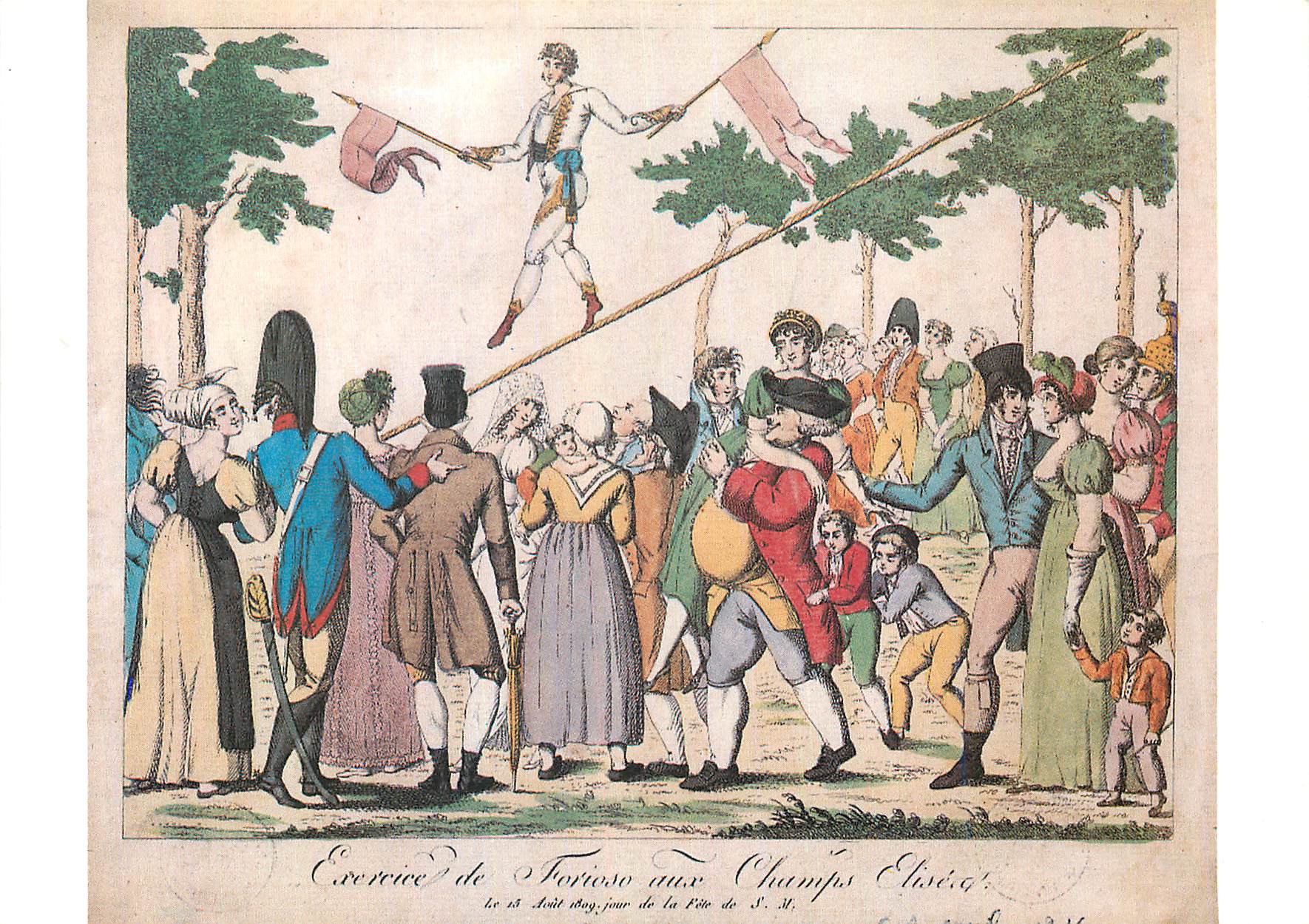 Exercice de Fortoso aux Champs Elysées — 15 Août 1789, jour de la Fête de S. M.