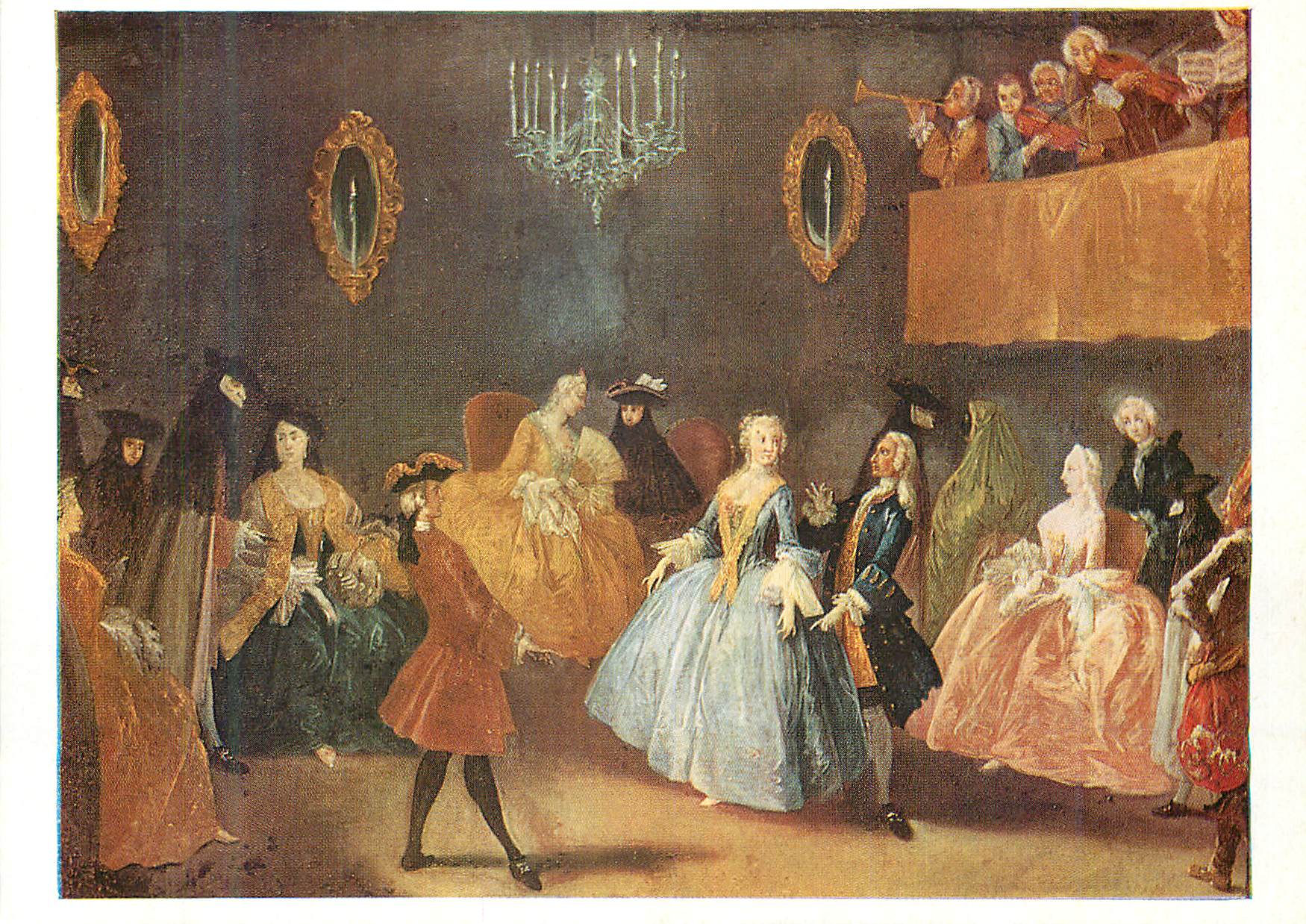 CPM Ackermanns Kunstverlag Munchen Pietro Longhi (1702 1758) Der Tanz La Danse