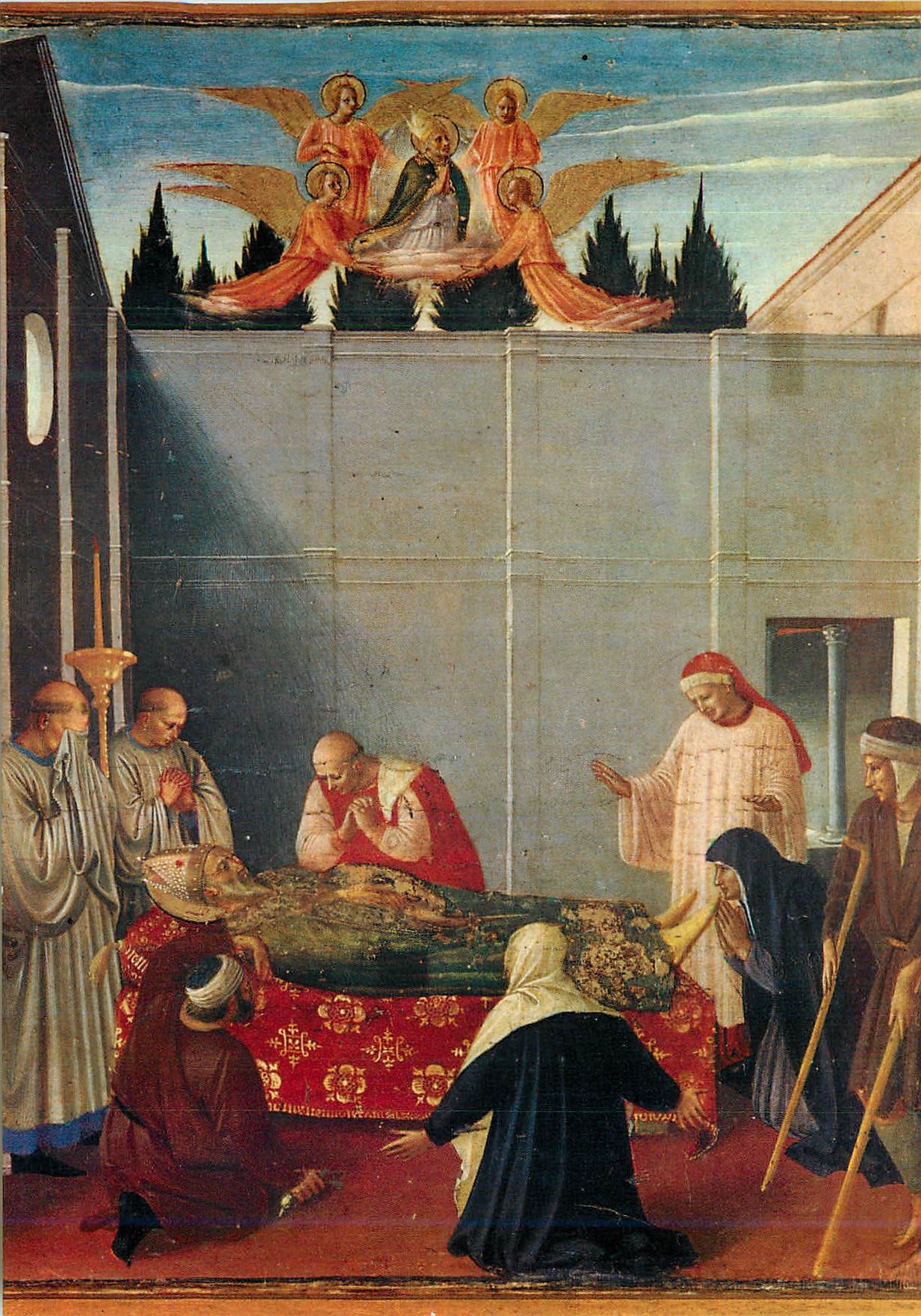 CPM Perugia Galleria Nazionale dell'Umbria Beato Angelico Tableau d'Autel des des Dominicains La Mort de St Nicolas