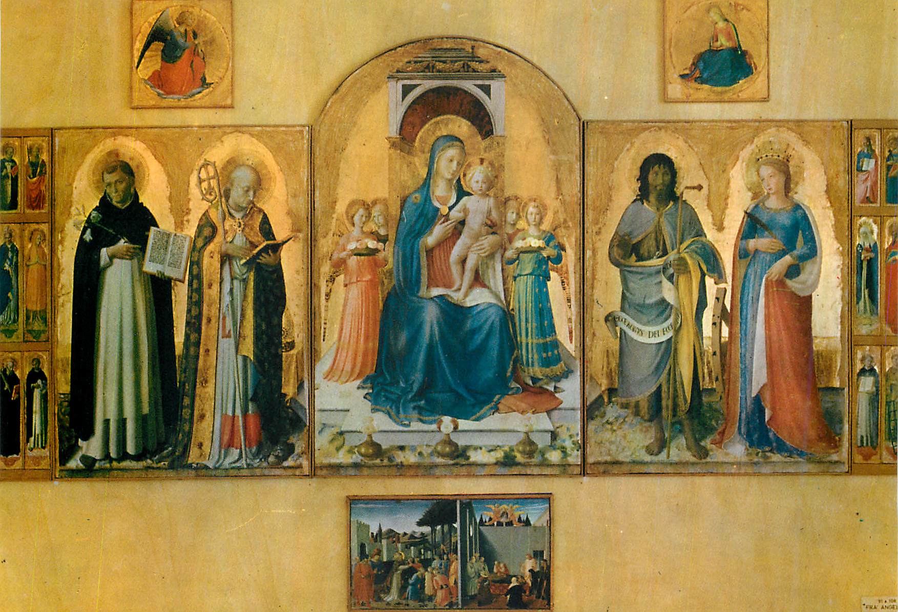 CPM Perugia Galleria Nazionale Notre Dame sur le Trone et Saints
