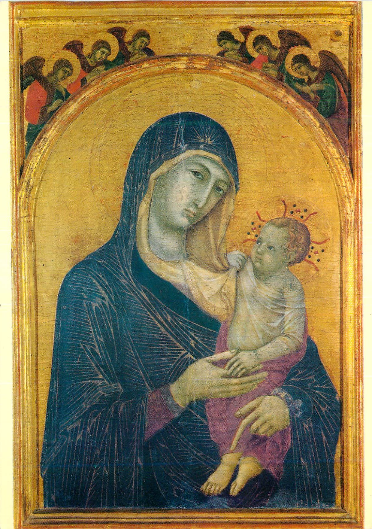 CPM Perugia Galleria Nazionale dell' Umbria Duccio di Buoninsegna Vierge avec l'Enfant