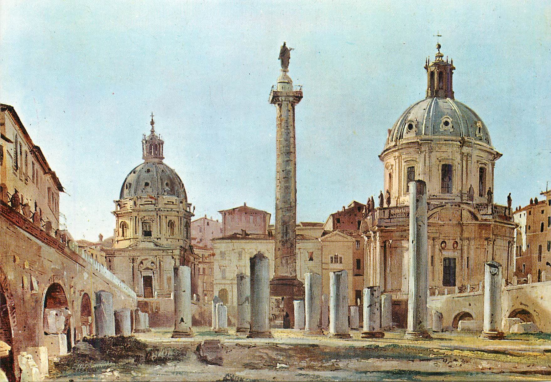 CPM Venezia Museo d'Arte Moderna Ca'Pesaro Ippolito Caffi Foro Traiano
