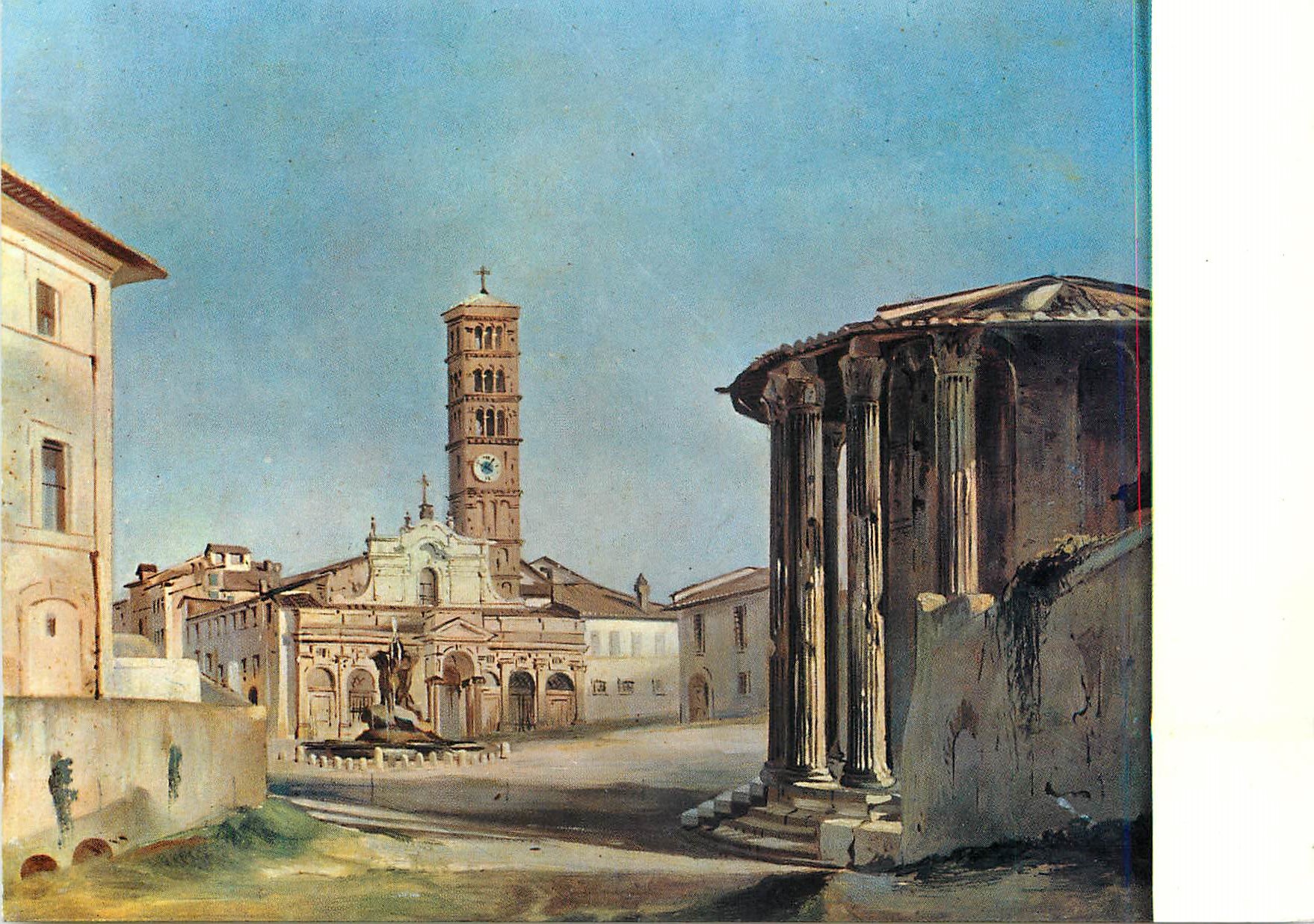 CPM Venezia Museo d'Arte Moderna Ca'Pesaro Ippolito Caffi Tempio di Vesta