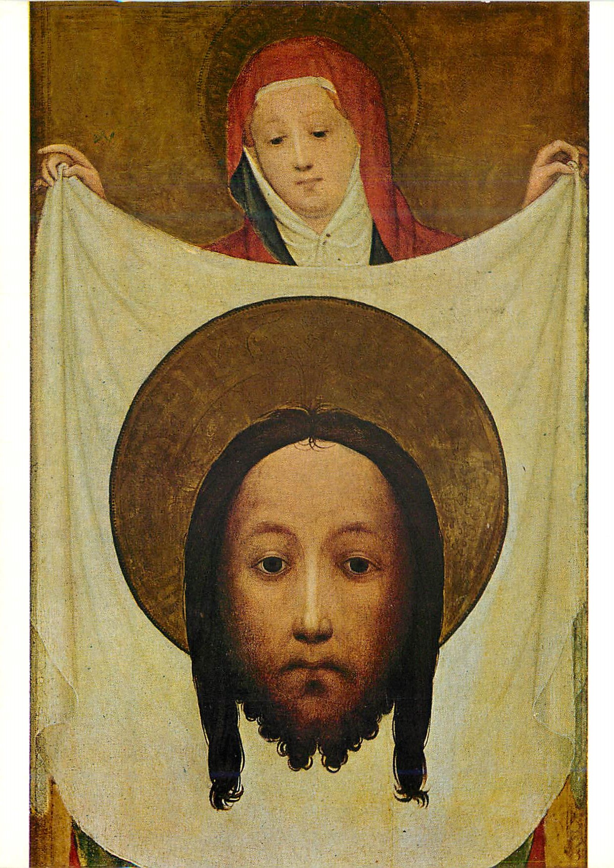 CPM National Gallery London Meister Wilhelm um 1410 Veronika mit dem Schweibtuch