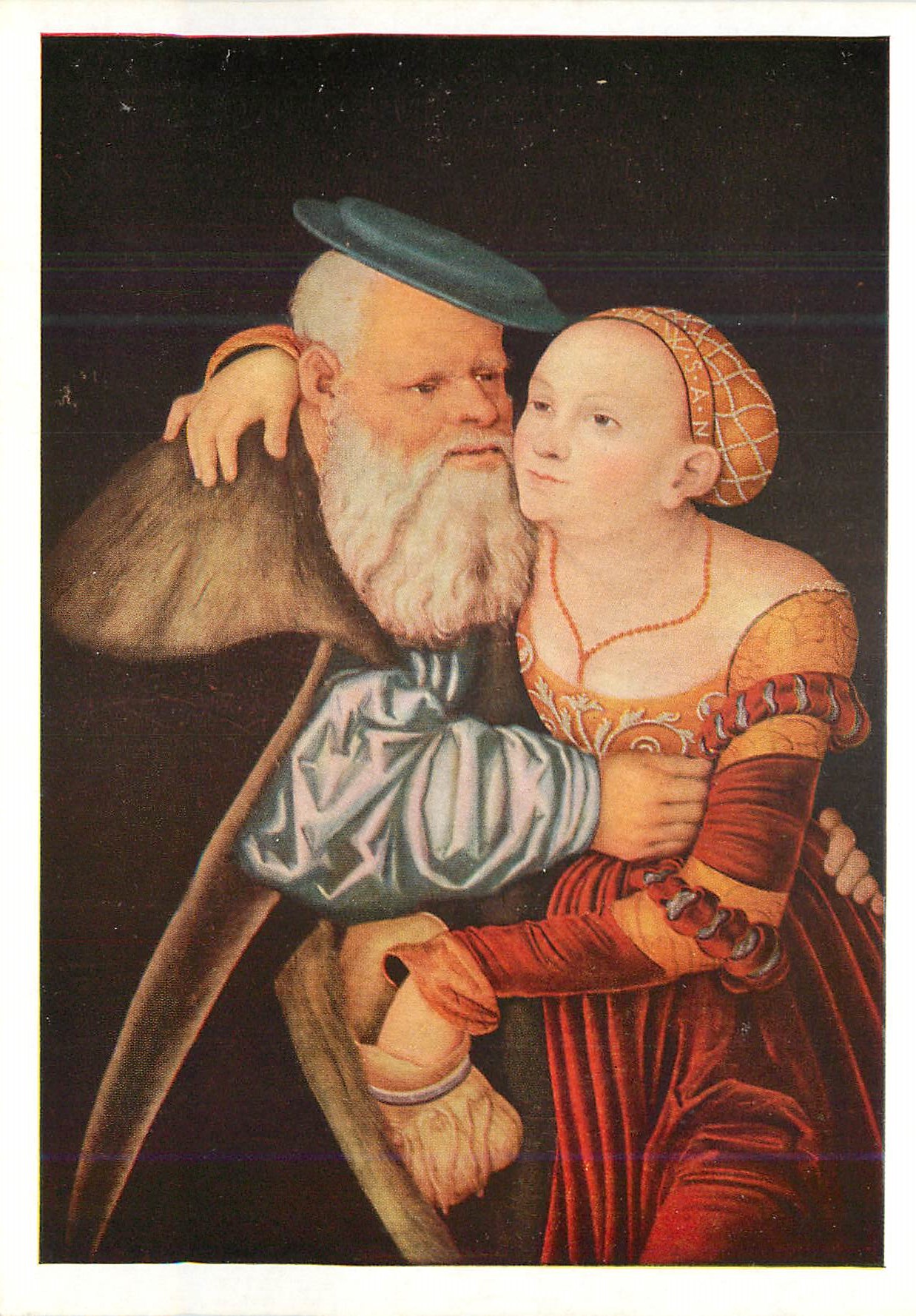 CPM Wien Akademie de Bild Kunste Lucas Cranach (1472 1553) Le Vieillard Amoureux