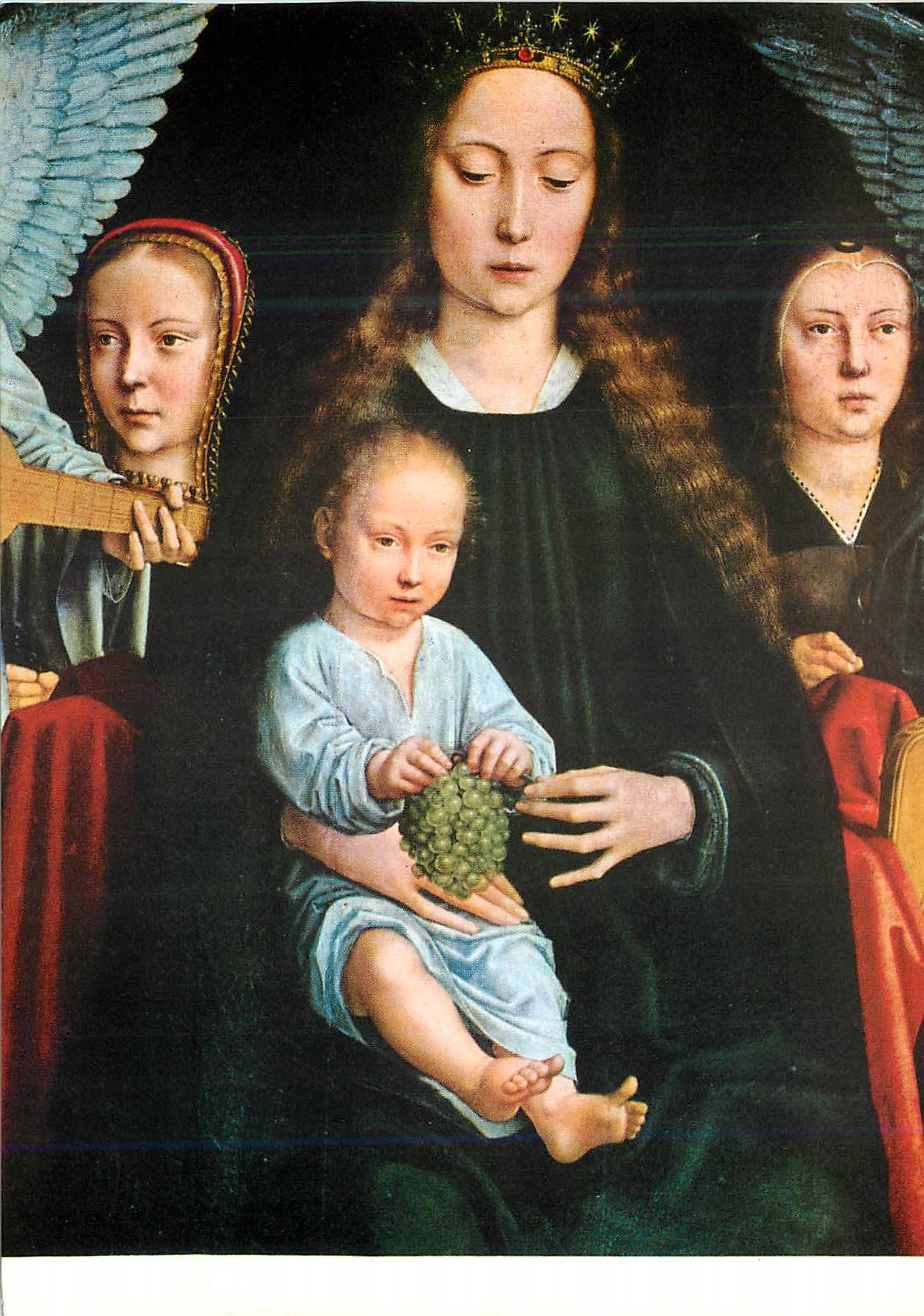 CPM Rouen Musee des Beaux Arts Gerard David (1450 1523) La Vierge et les Saintes (detail)