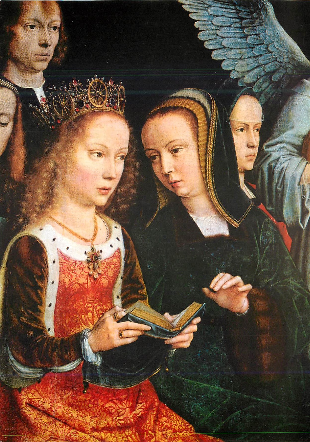 CPM Rouen Musee des Beaux Arts Gerard David (1450 1523) La Vierge et les Saintes (detail)