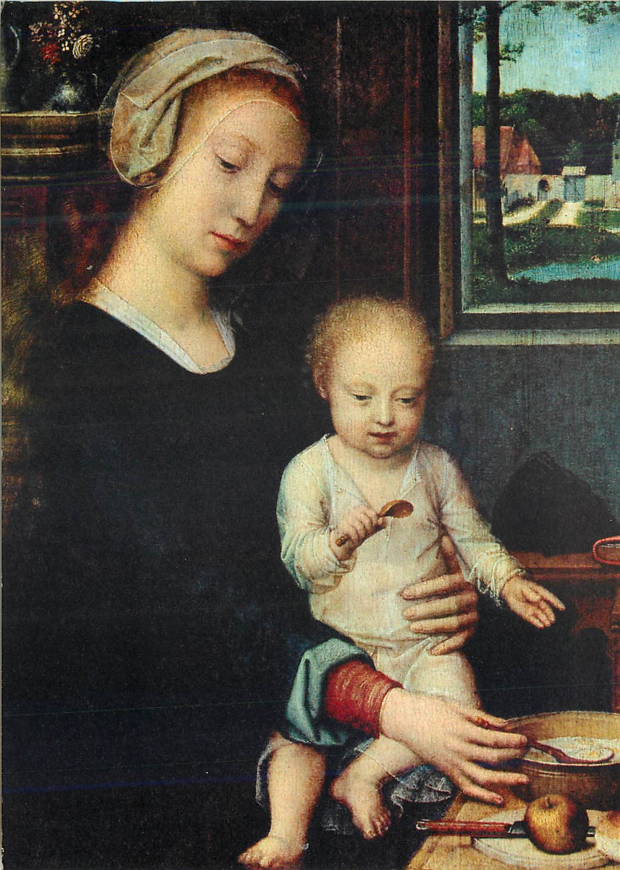 CPM Bruxelles Musees Royaux des Beaux Arts La Vierge a la Soupe au Lait Gerard David (1450 1523)