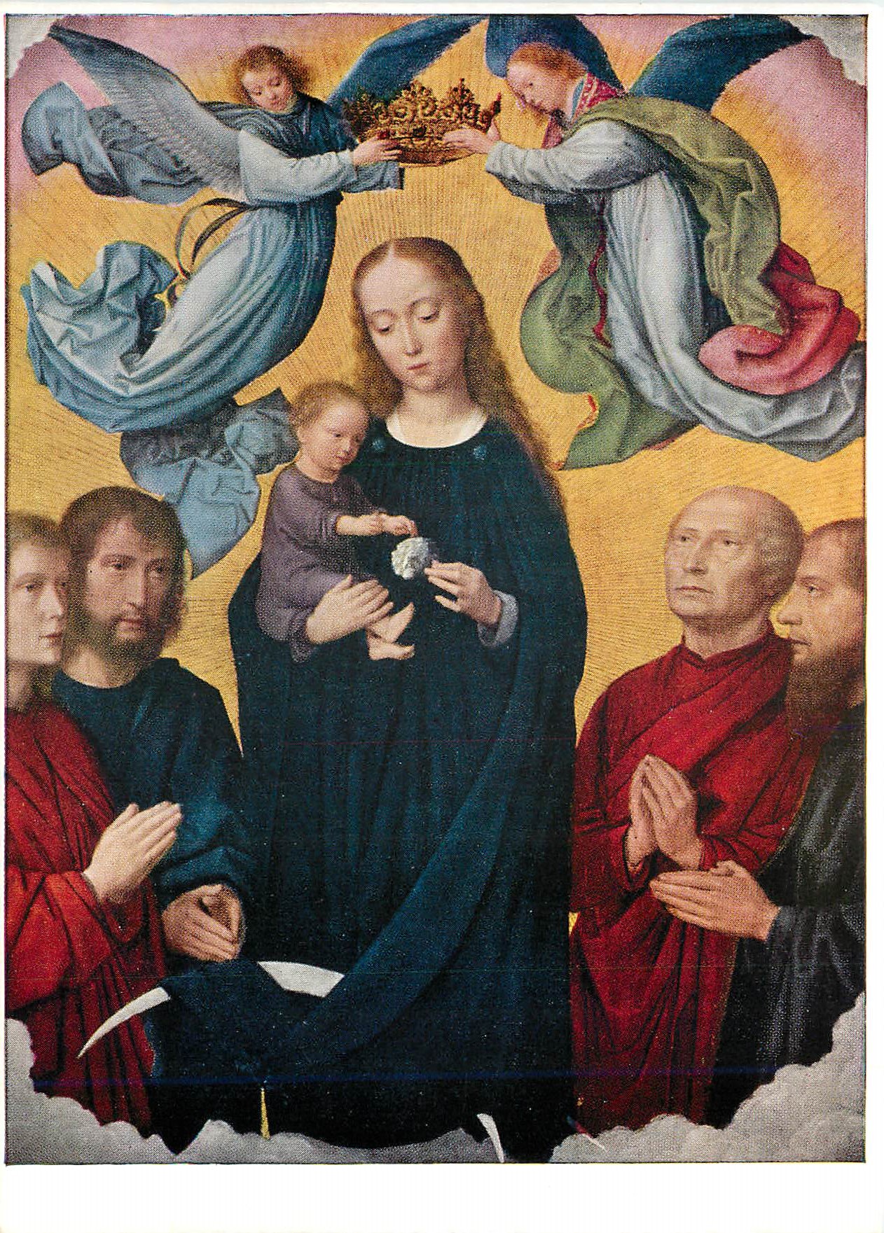 CPM The Coronation of the Virgin with four Doctors of the Church Gerard David (1460 1523)