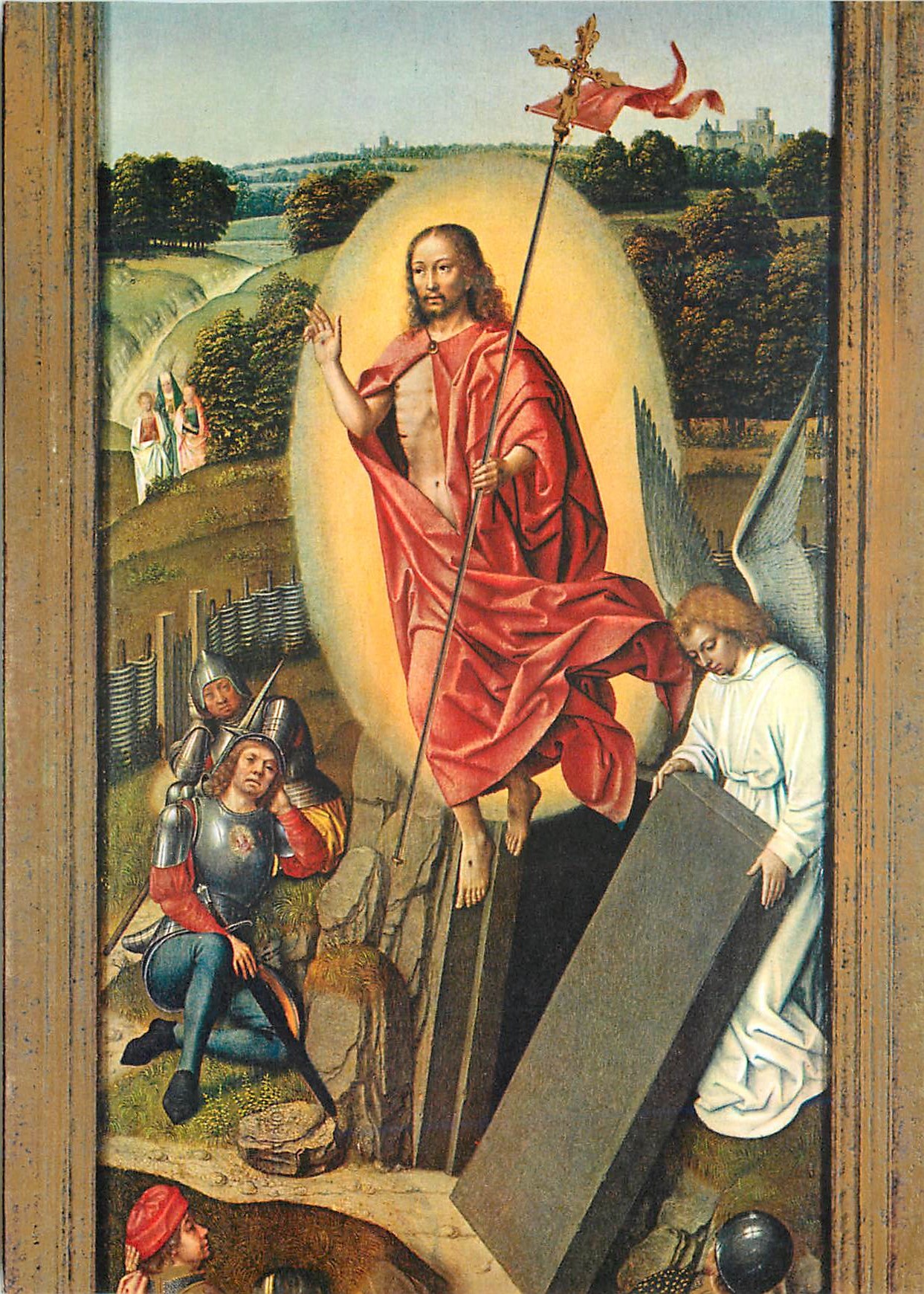 CPM Frans Halsmuseum Haarlem La Resurrection Triptique attribue a Gerard David (detail) fin XVe Siecle