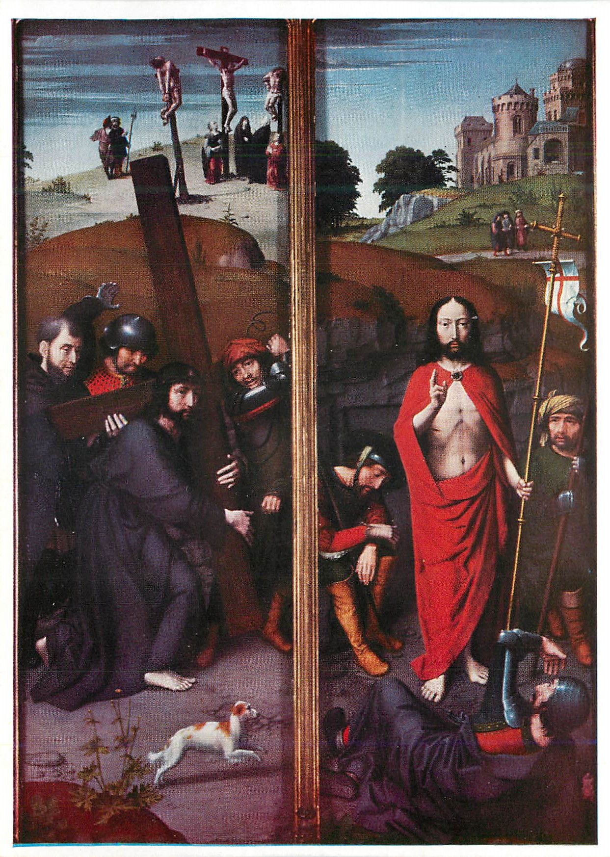 CPM New York Robert Lehman Gerard David (um 1450 1523) Kreuztragung Christi und Auferstehung