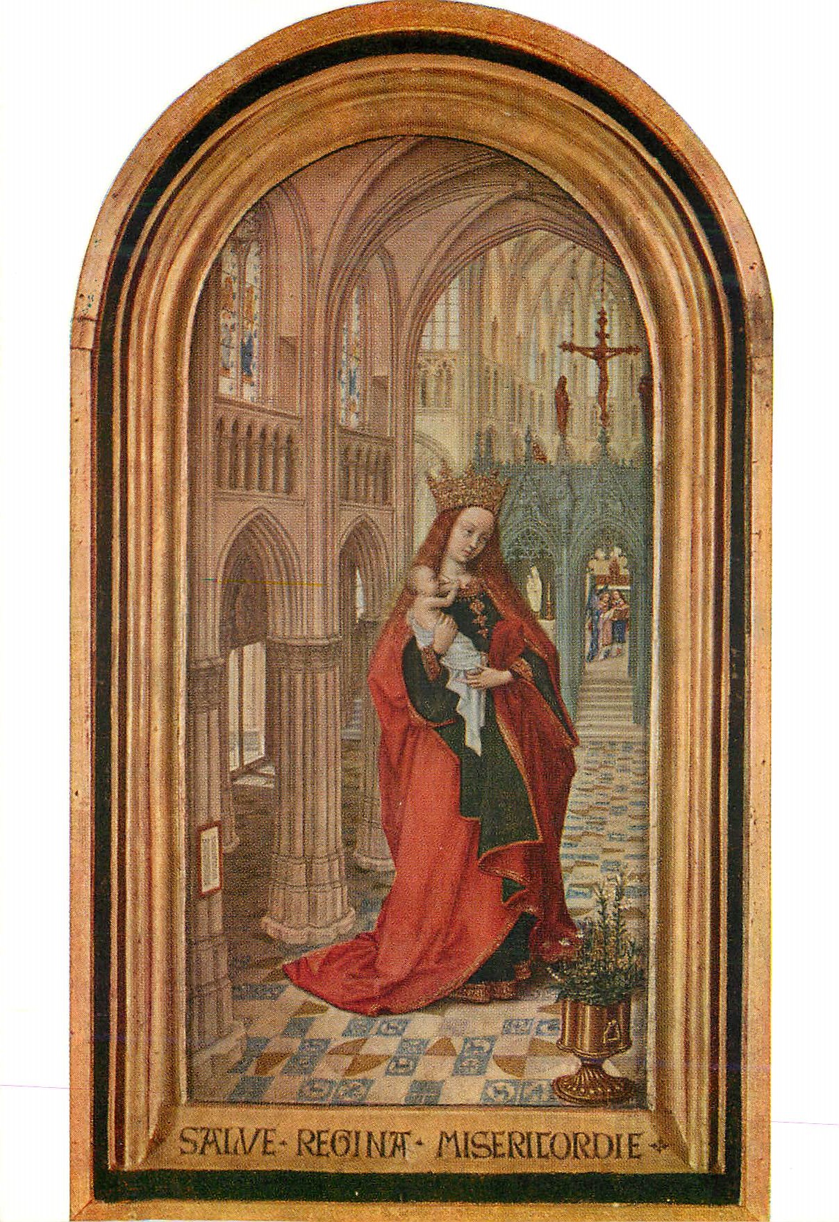 CPM Anvers Musee Royal des Beaux Arts Brugse Meister Maitre Brugeois (1499) La Sainte Vierge dans une Eglise