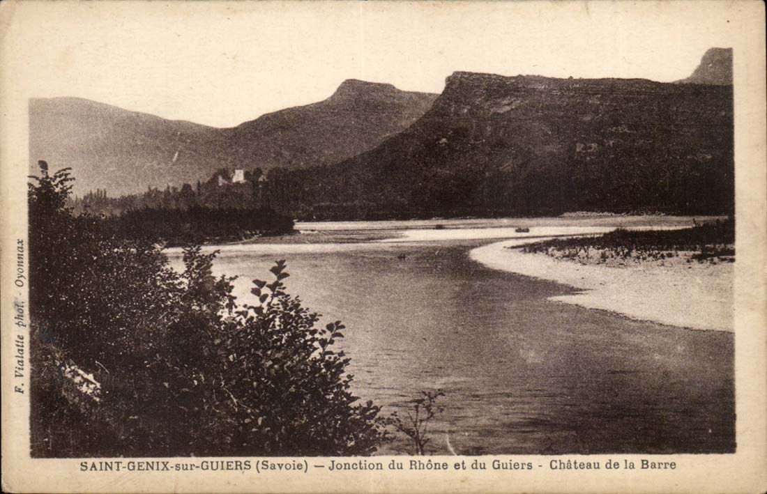Saint GEnix sur Guiers CPA Jonction du Rhone et du Guiers Chateau de la Barre