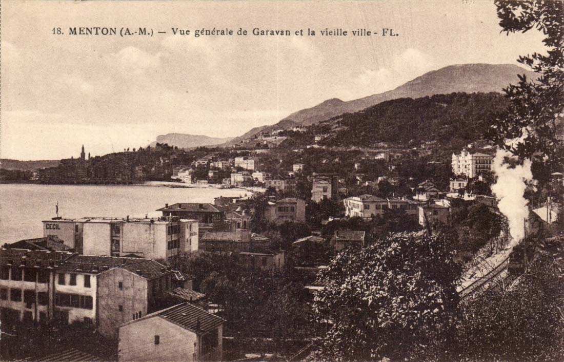 Menton (A.M.) — Vue générale de Garavan et la vieille ville — FL.