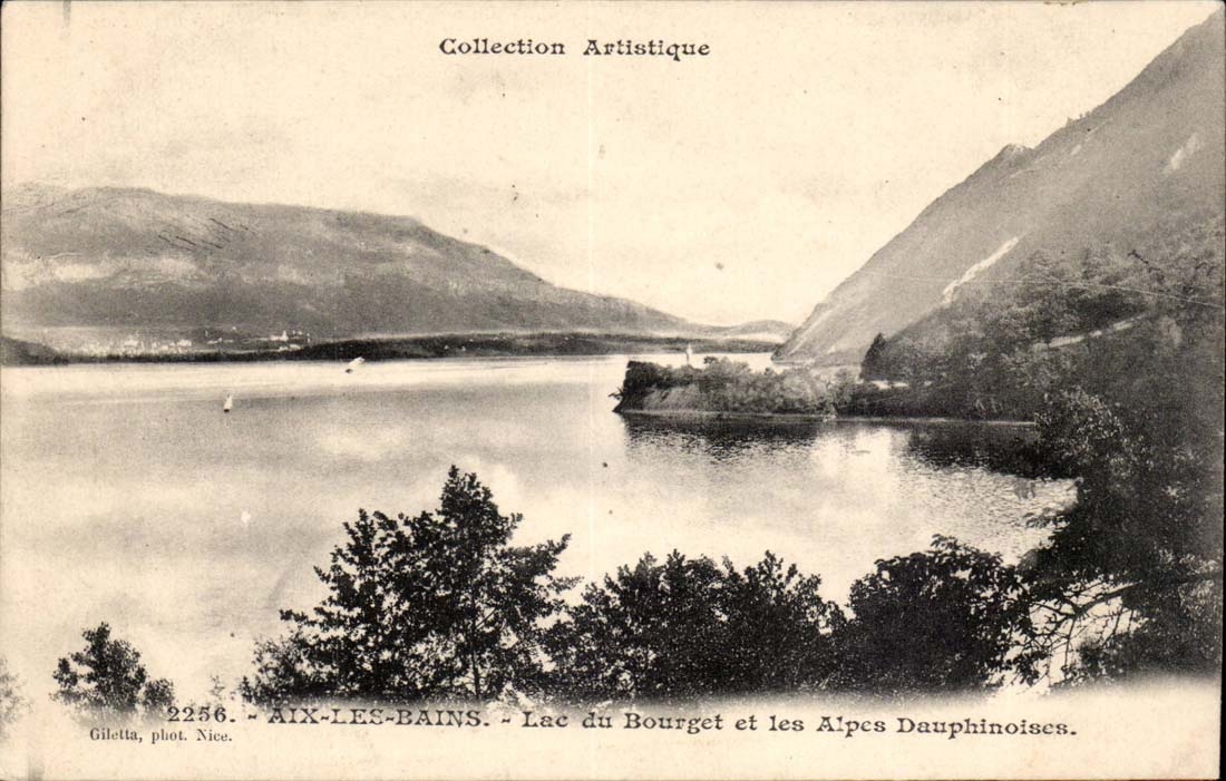 Lac du Bourget et les Alpes Dauphinoises — Aix-les-Bains — Collection Artistique, n°2256, Giletta, phot. Nice
