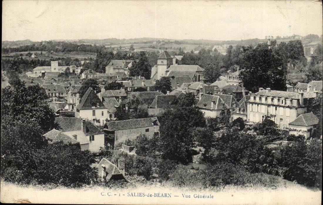 Salies de Bearn CPA Vue generale