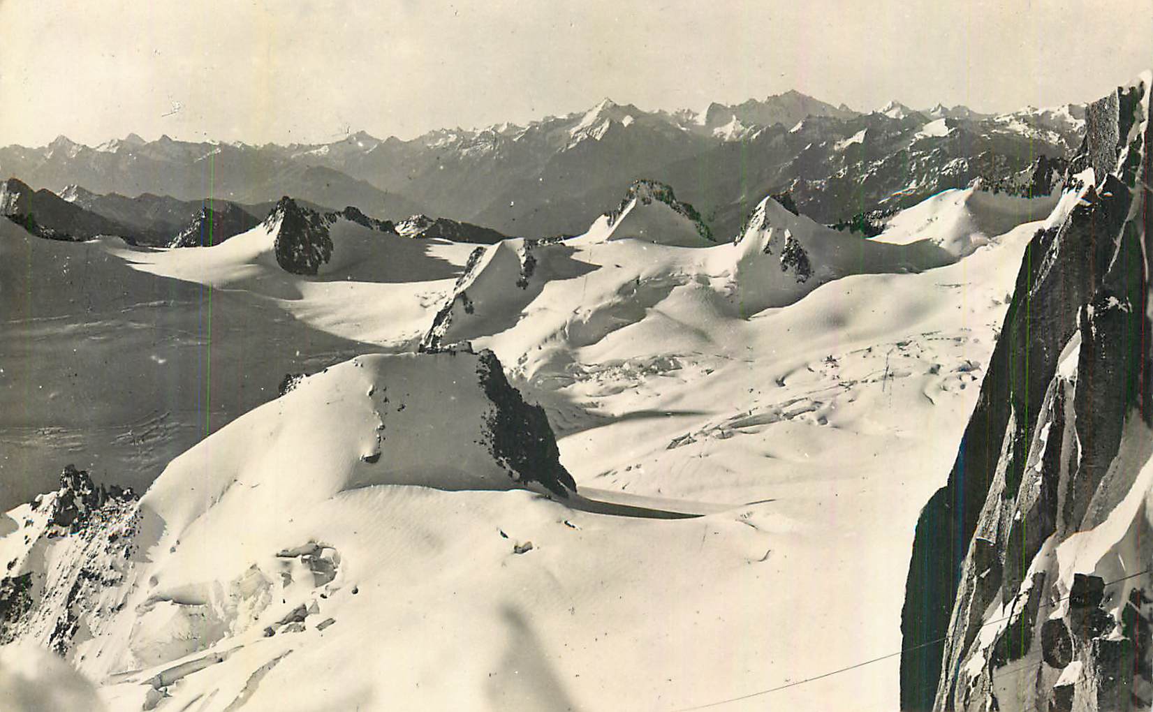 CPM Massif du Mont Blanc Les Alpes Italiennes vues du Sommet de l'Aiguille de Midi